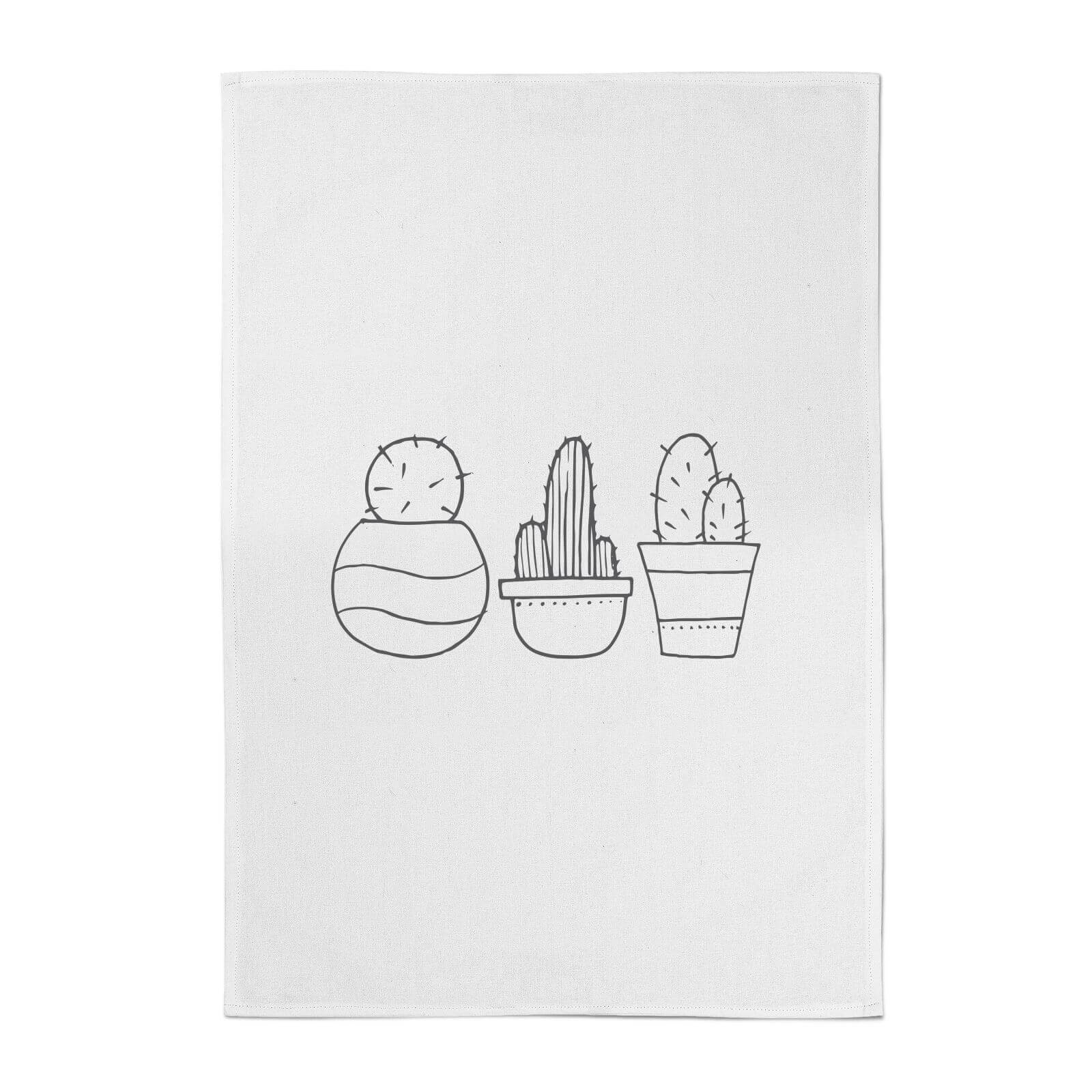 Hand Drawn Cacti Cotton Tea Towel