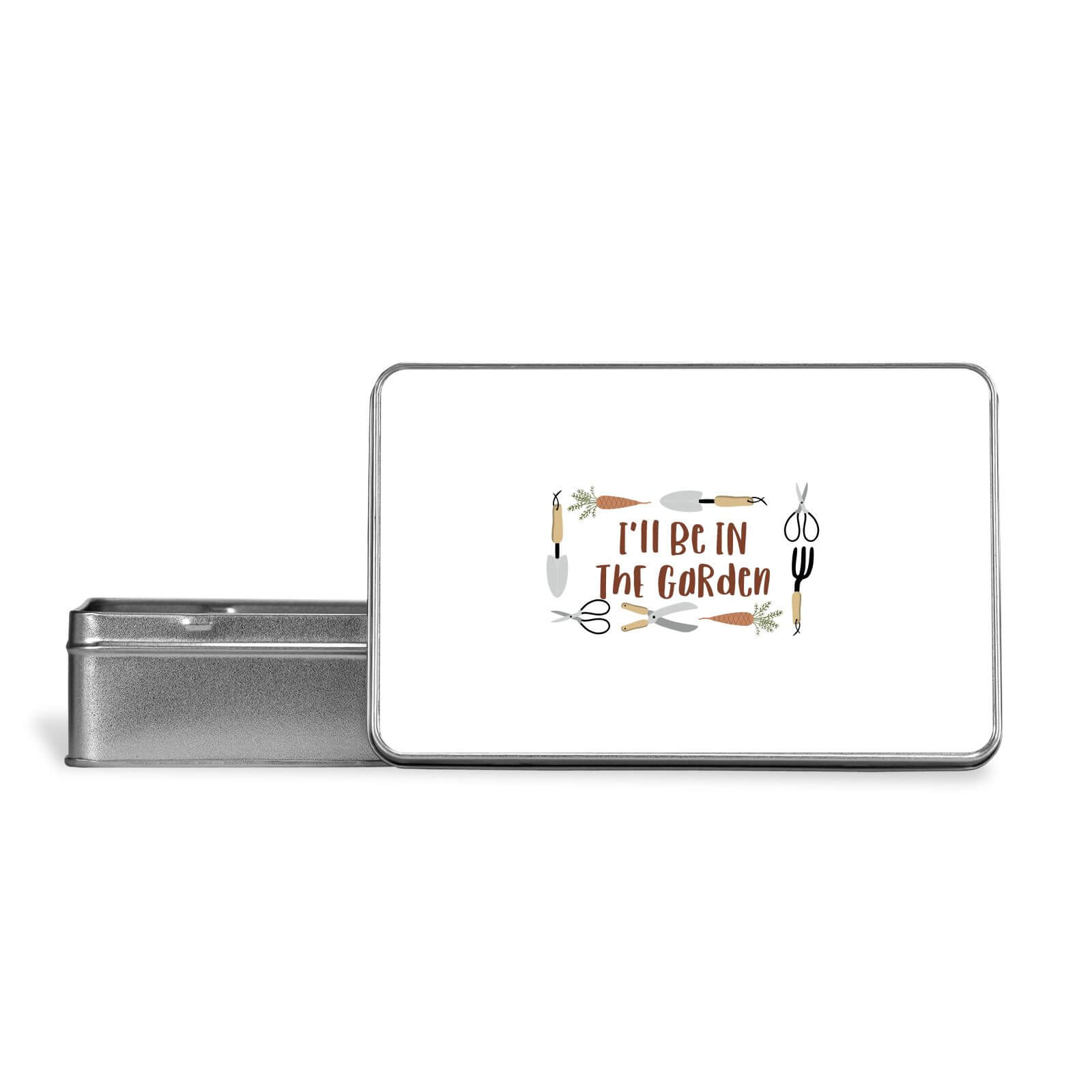 I'll Be In The Garden Metal Storage Tin