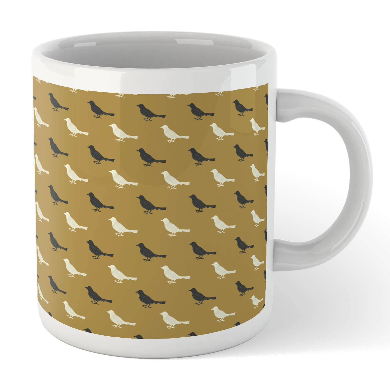 Golden Bird Pattern Mug