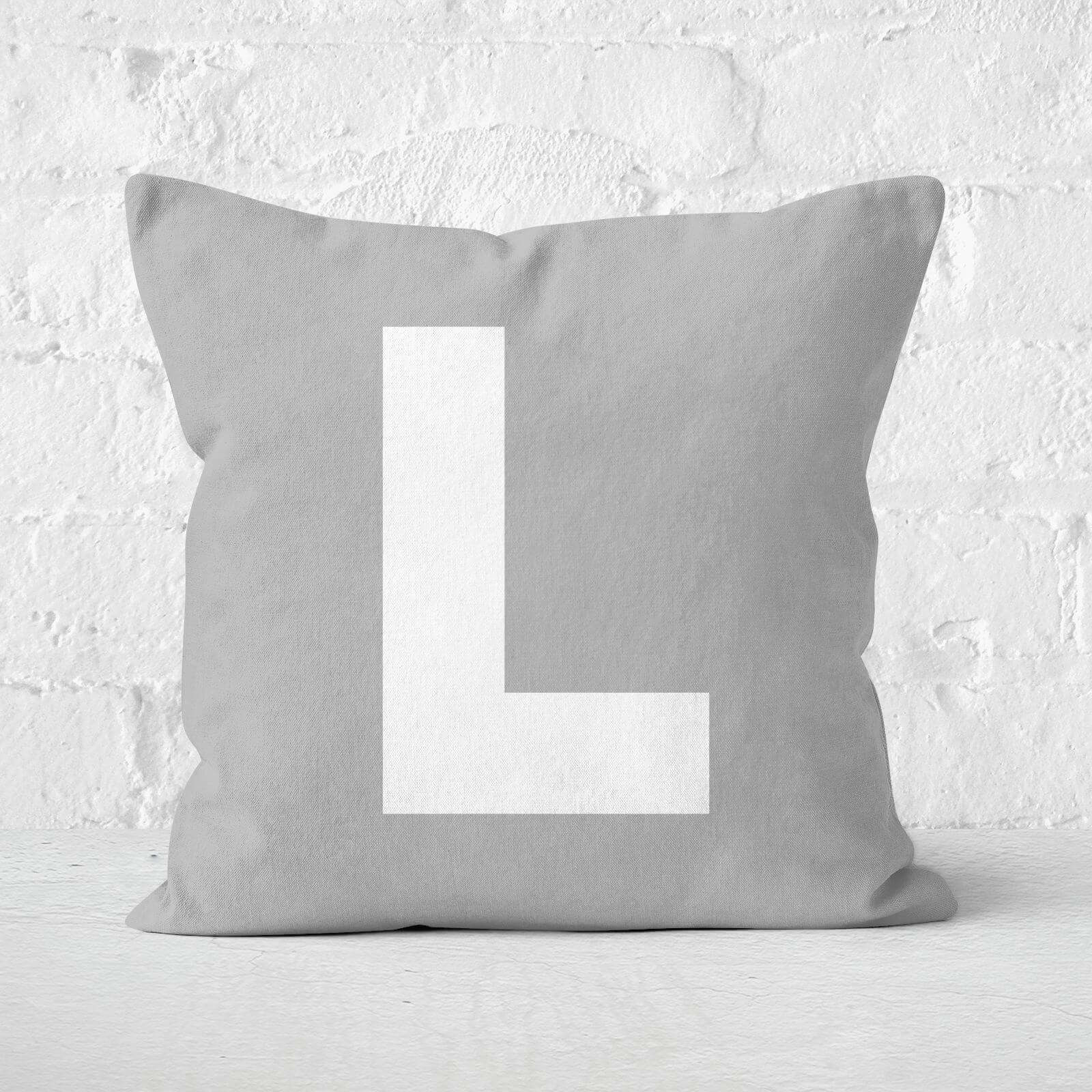 Letter L Square Cushion - 60x60cm - Soft Touch