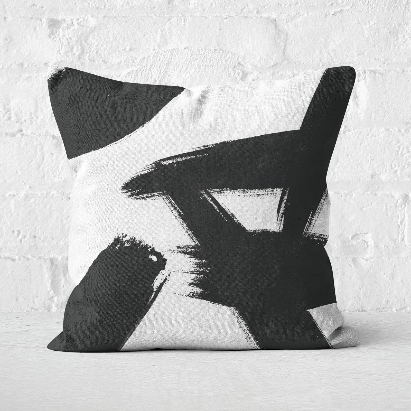 Overlapping Paintbrush Strokes Square Cushion - 60x60cm - Soft Touch