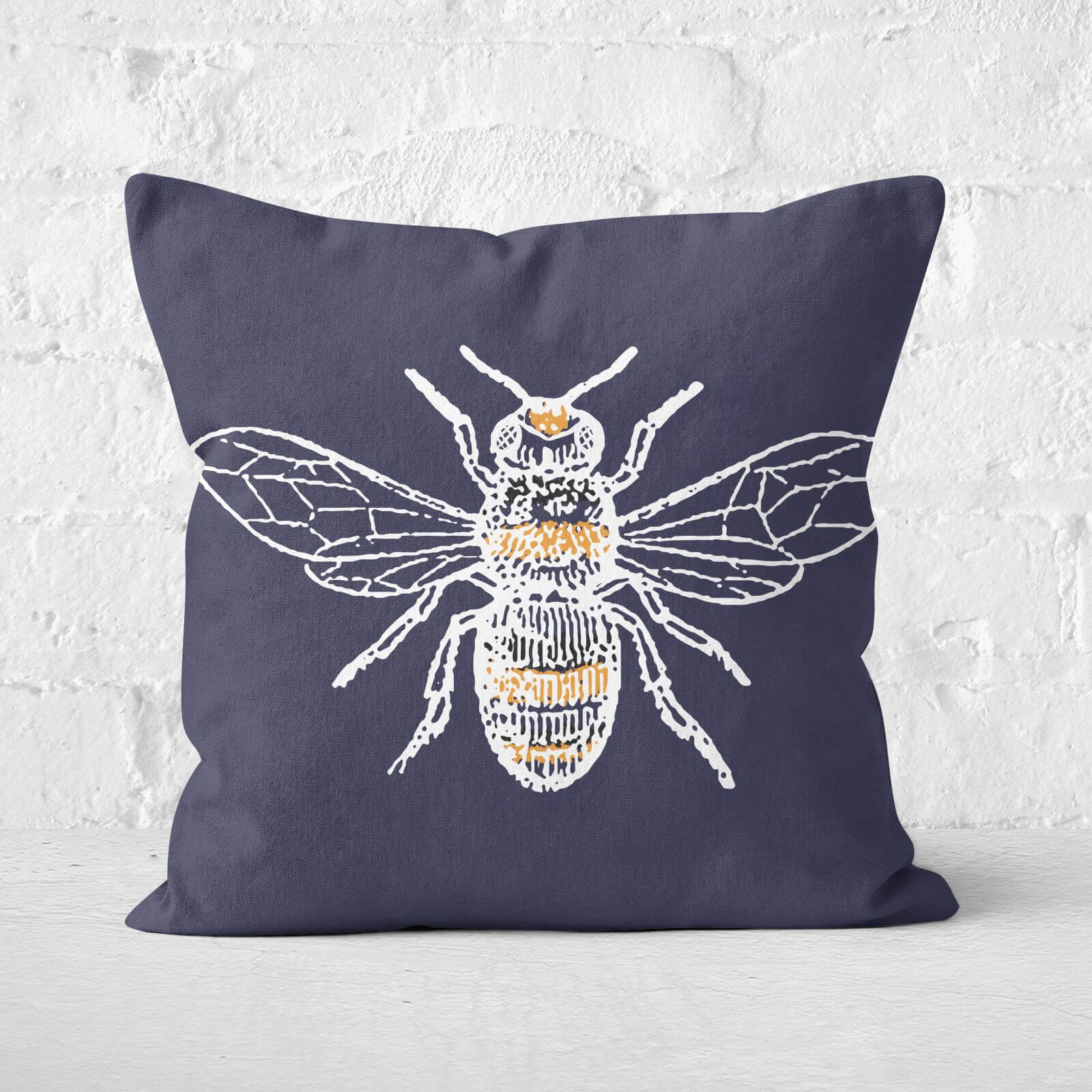 Bee Square Cushion - 60x60cm - Soft Touch