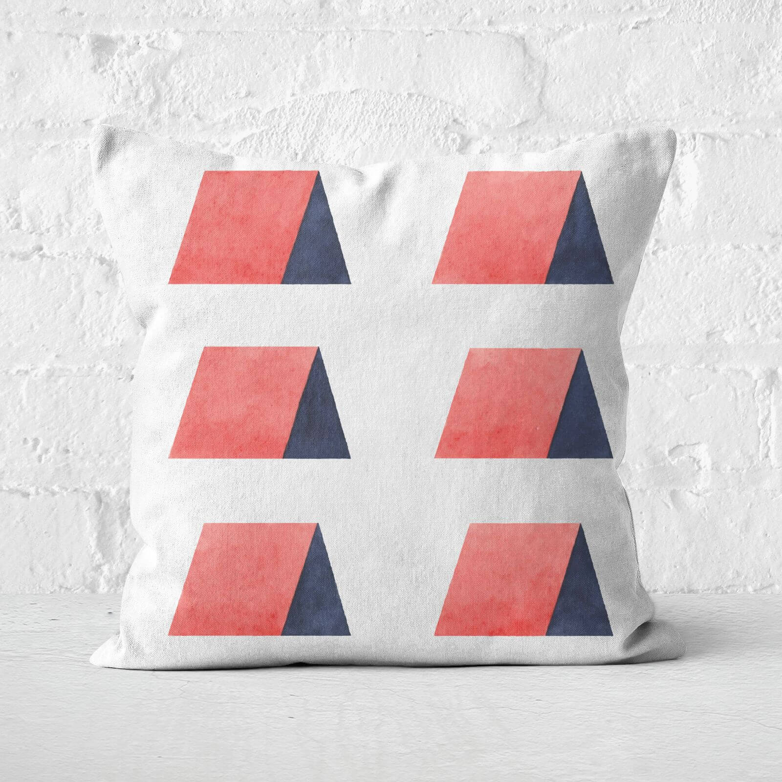 Aztec Triangle Huts Square Cushion - 60x60cm - Soft Touch