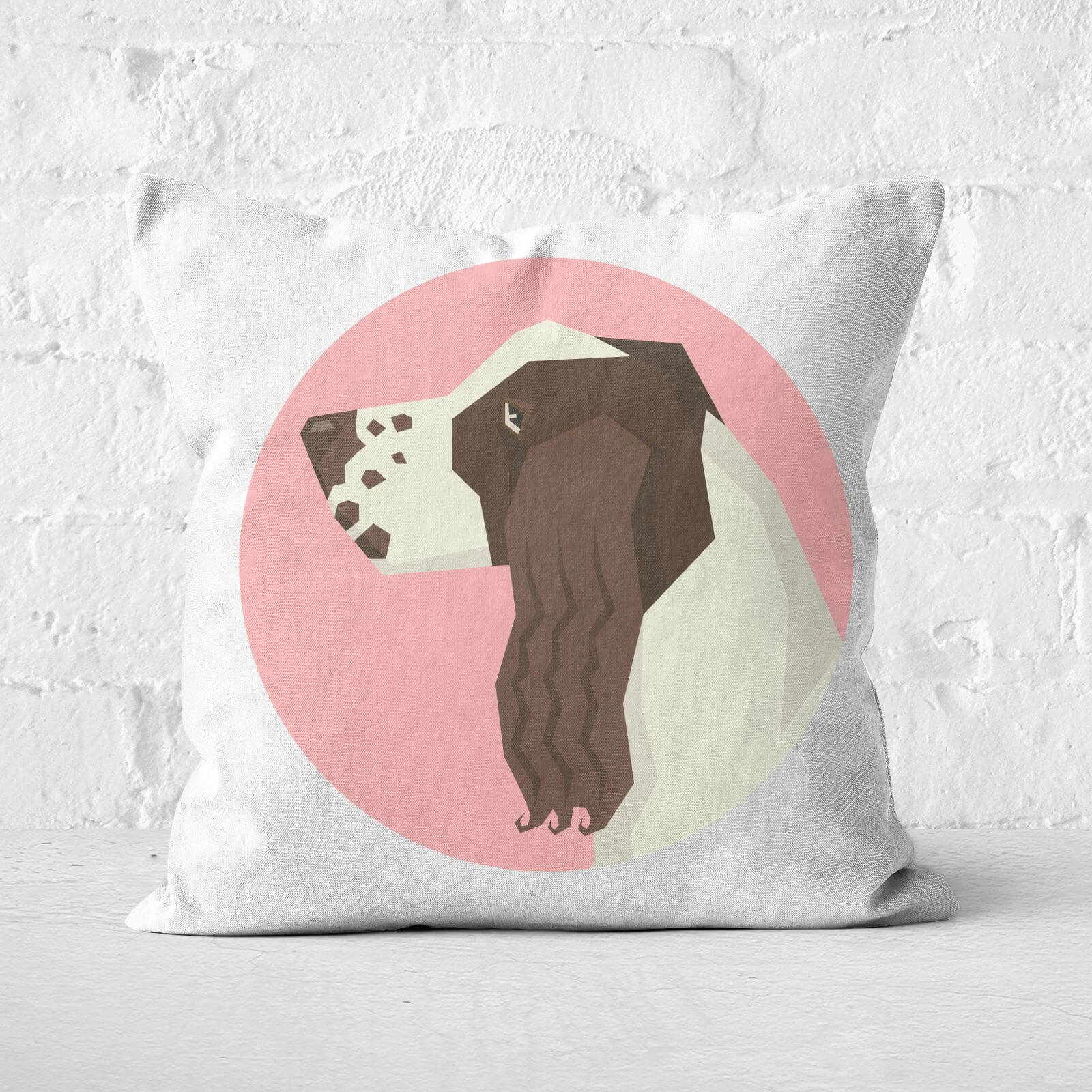 Springer Spaniel Square Cushion - 60x60cm - Soft Touch