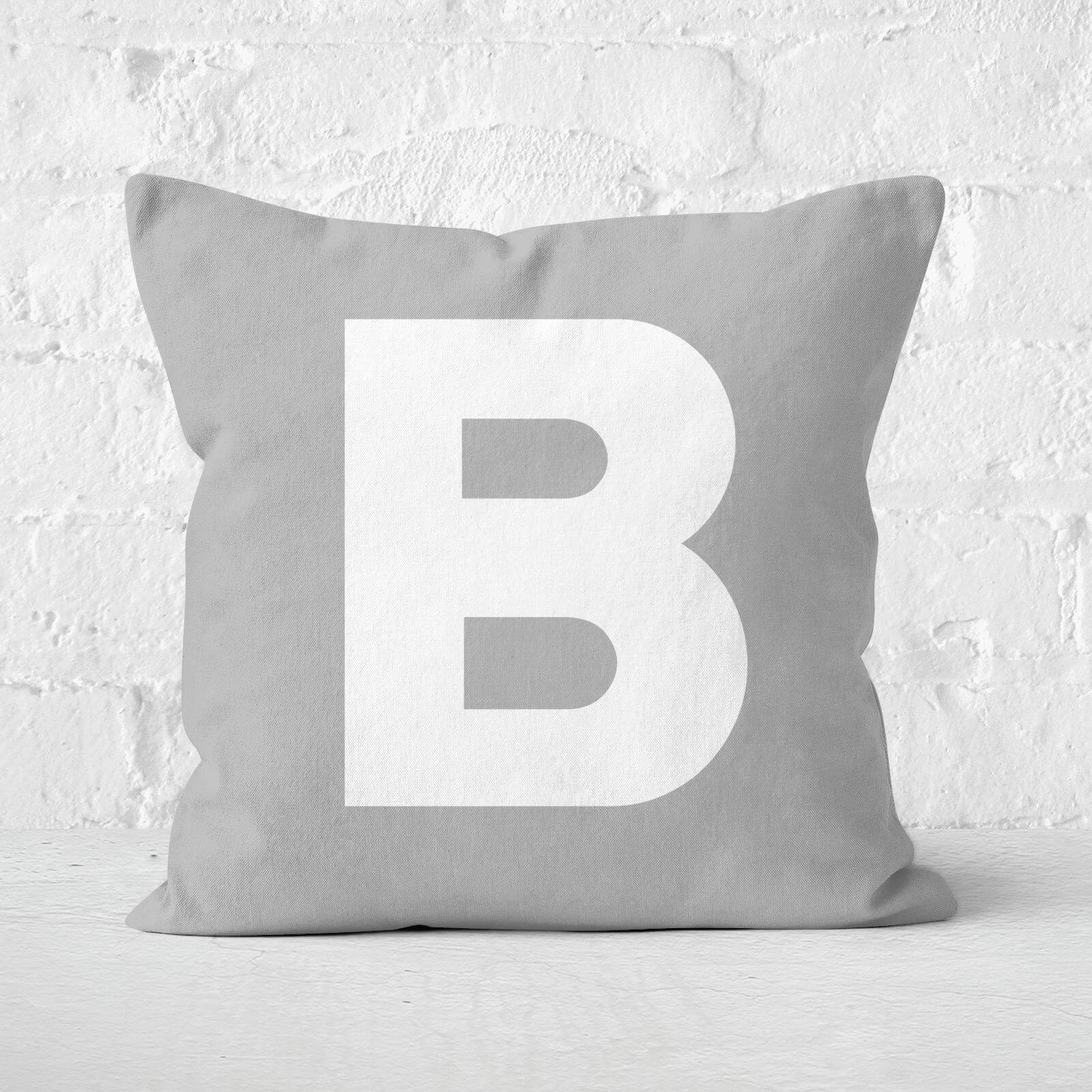 Letter B Square Cushion - 60x60cm - Soft Touch