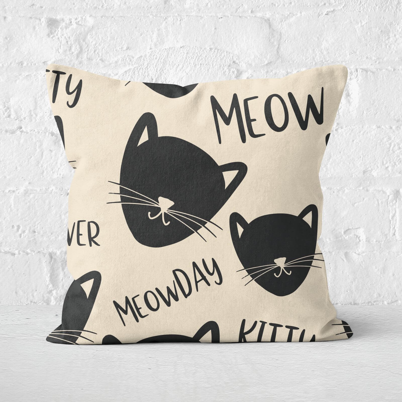 Meowday Square Cushion - 60x60cm - Soft Touch