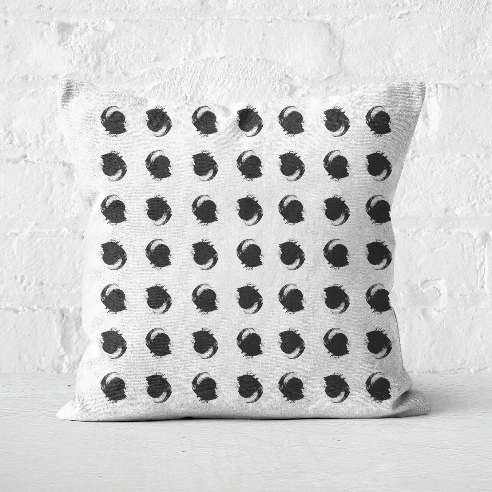 Paintbrush Circles Square Cushion - 60x60cm - Soft Touch