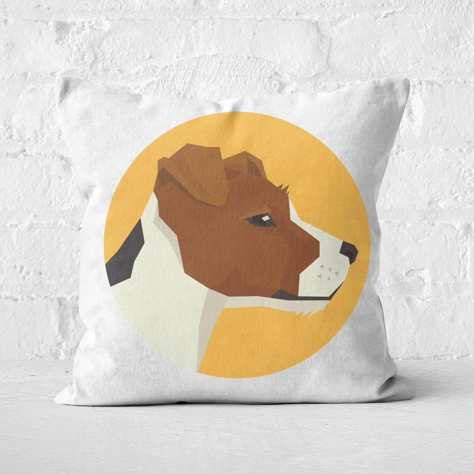 Jack Russell Square Cushion - 60x60cm - Soft Touch
