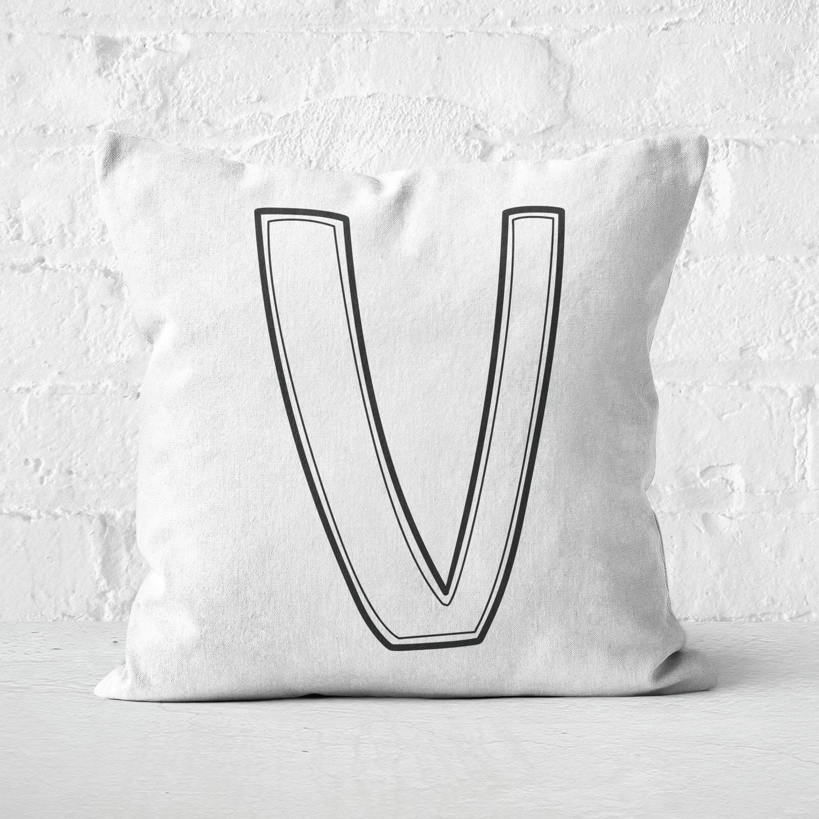 Handwritten V Square Cushion - 60x60cm - Soft Touch