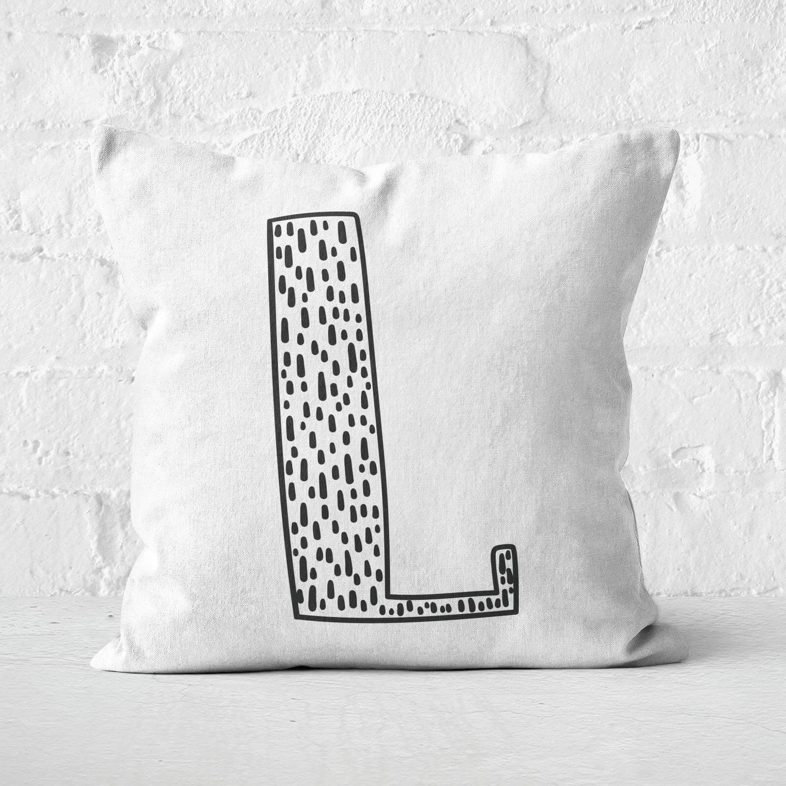 Handwritten L Square Cushion - 60x60cm - Soft Touch