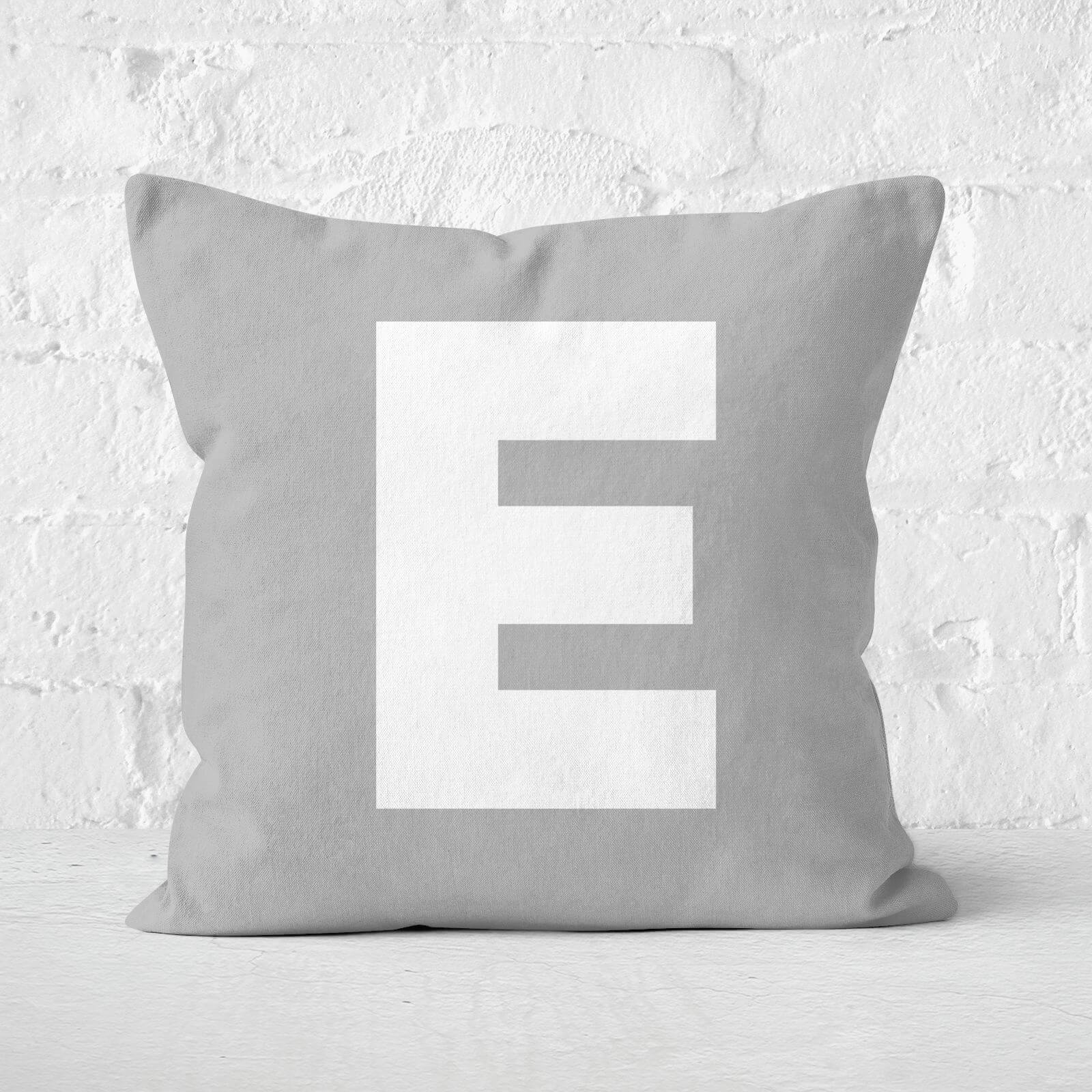 Letter E Square Cushion - 60x60cm - Soft Touch