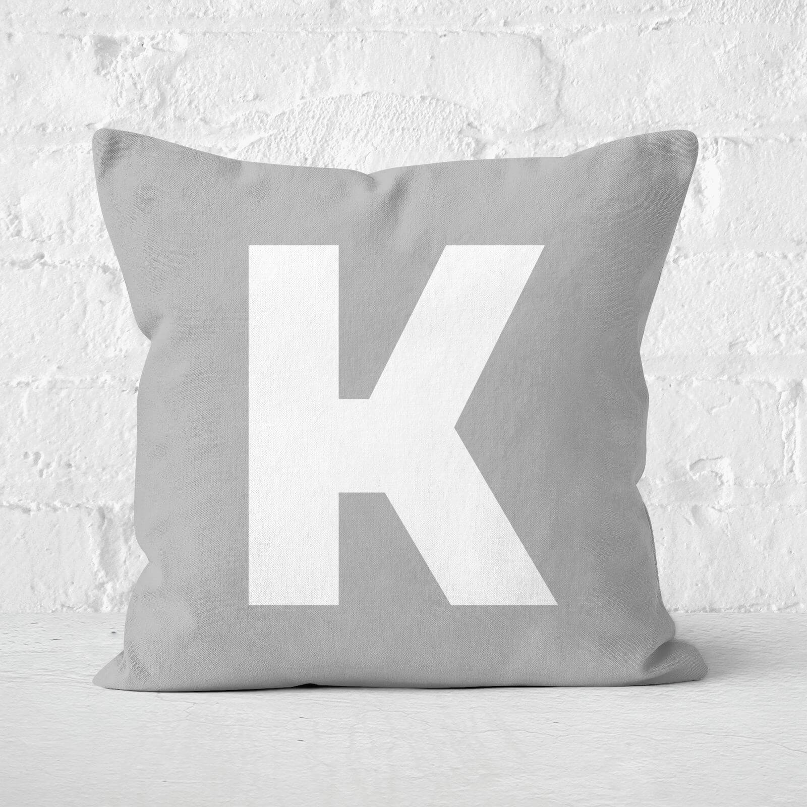 Letter K Square Cushion - 60x60cm - Soft Touch