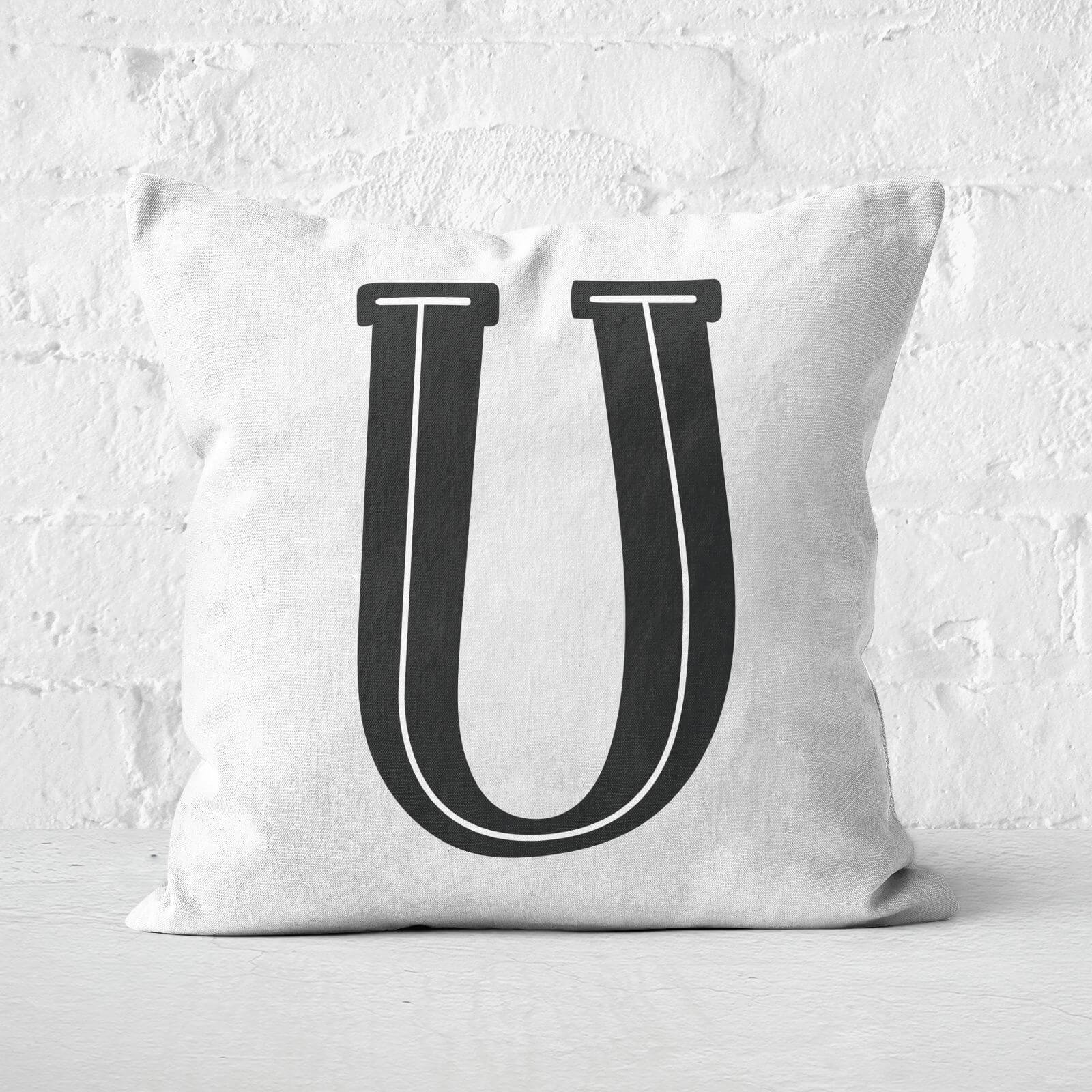 Handwritten U Square Cushion - 60x60cm - Soft Touch