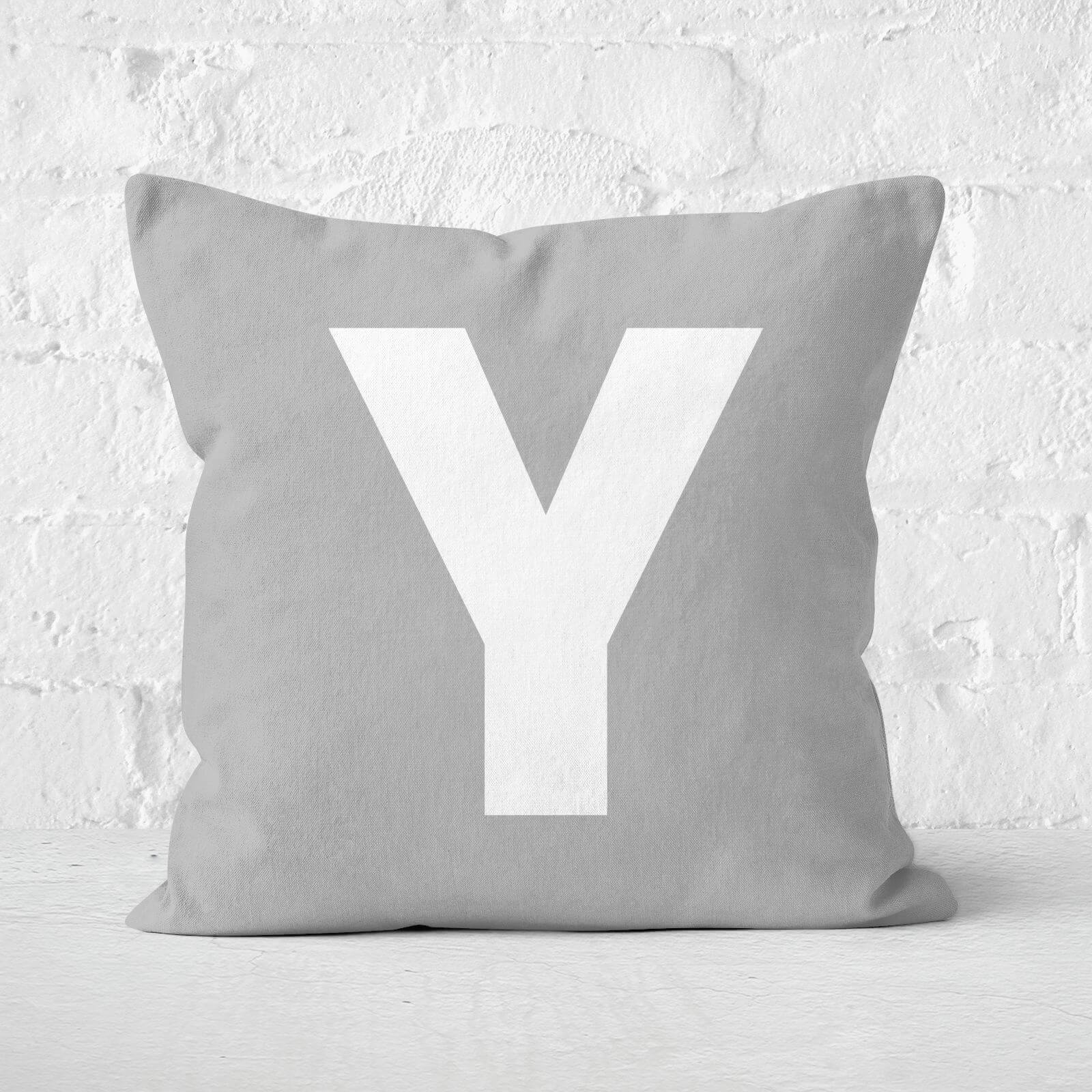 Letter Y Square Cushion - 60x60cm - Soft Touch