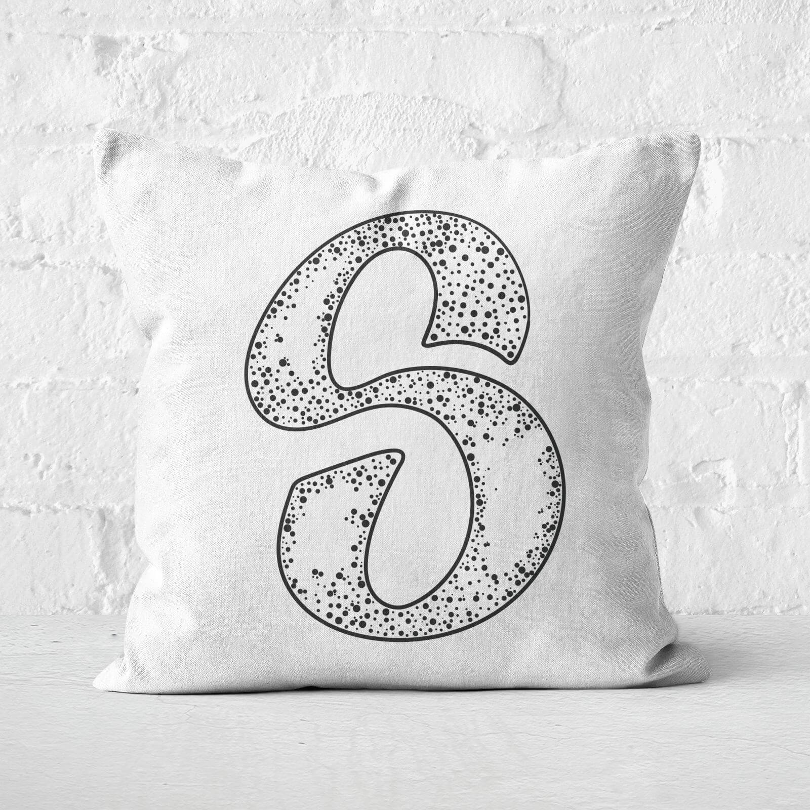 Handwritten S Square Cushion - 60x60cm - Soft Touch