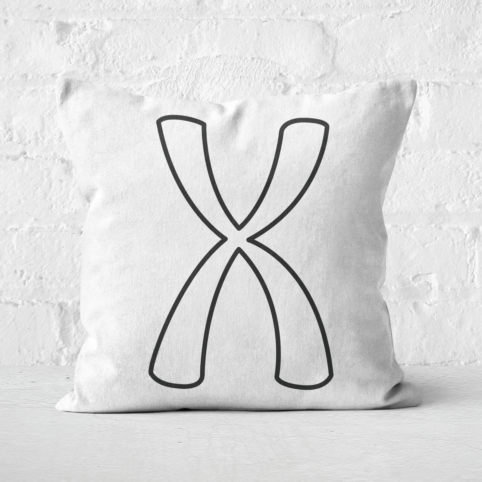 Handwritten X Square Cushion - 60x60cm - Soft Touch