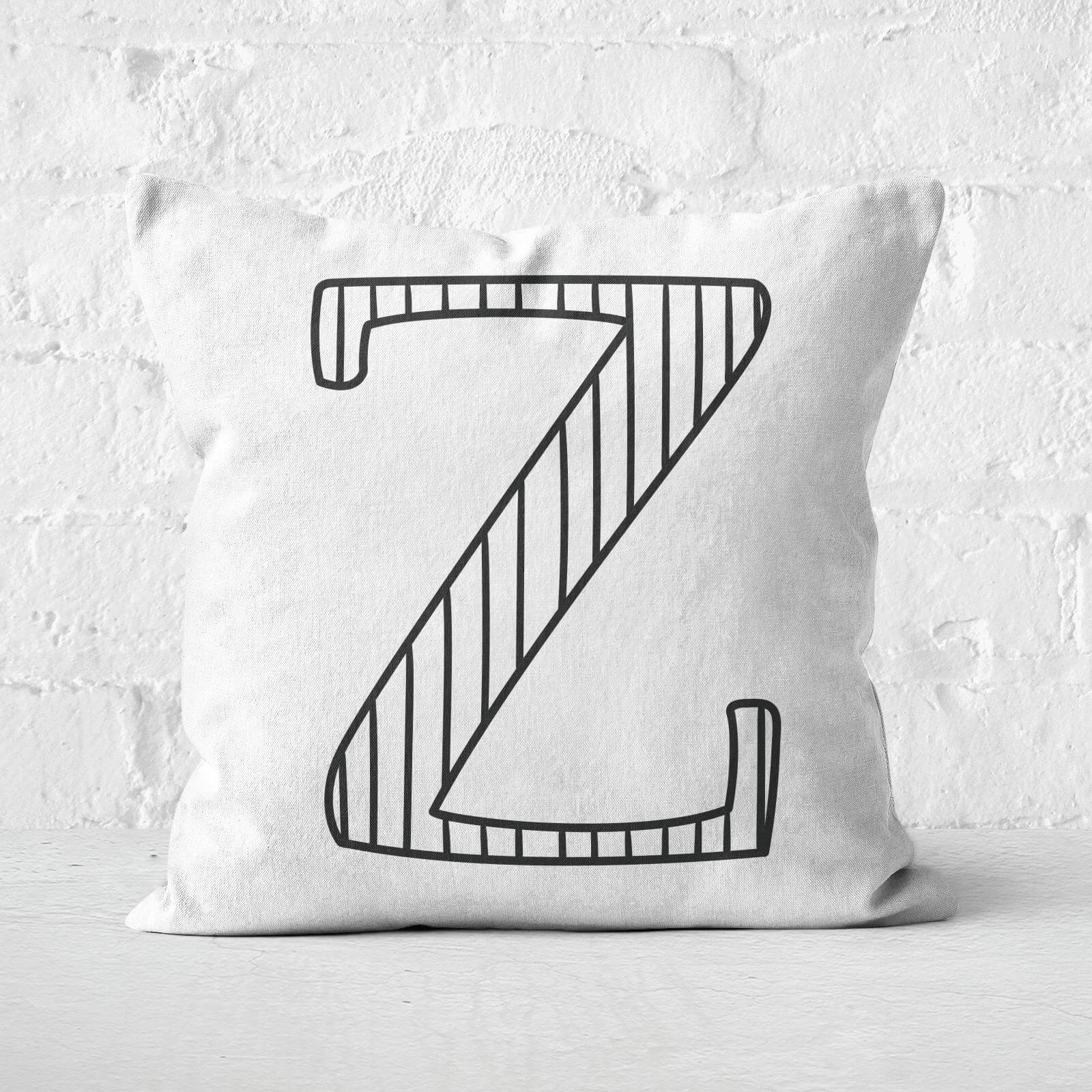 Handwritten Z Square Cushion - 60x60cm - Soft Touch