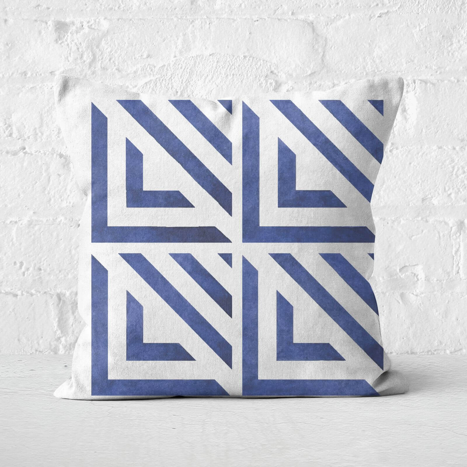 Watercolour Square Pattern Square Cushion - 60x60cm - Soft Touch