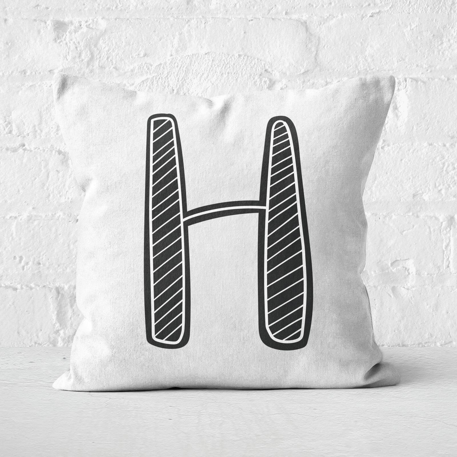Handwritten H Square Cushion - 60x60cm - Soft Touch