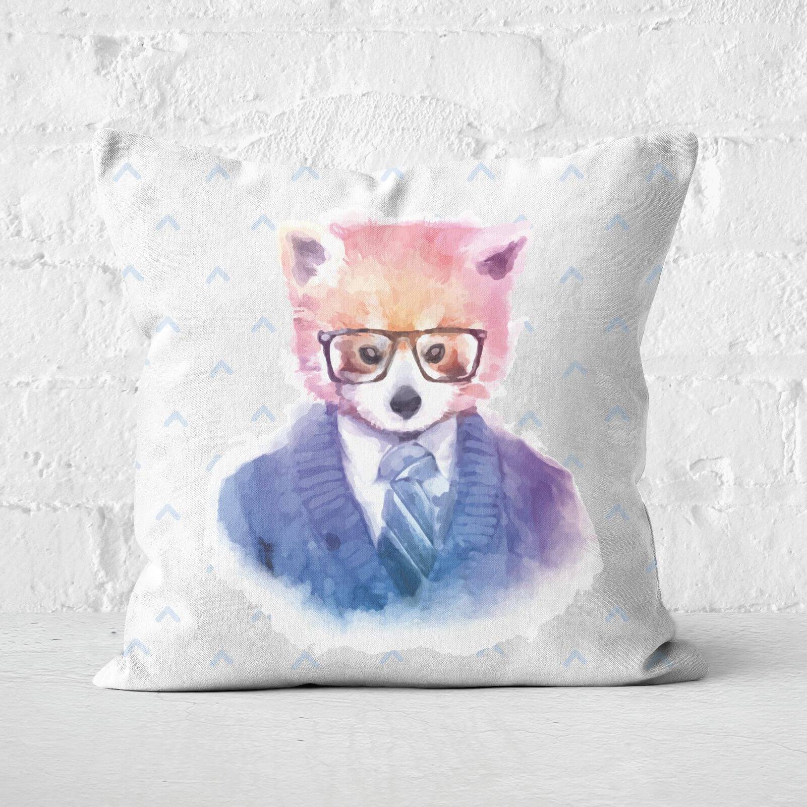 Hipster Red Panda Square Cushion - 60x60cm - Soft Touch