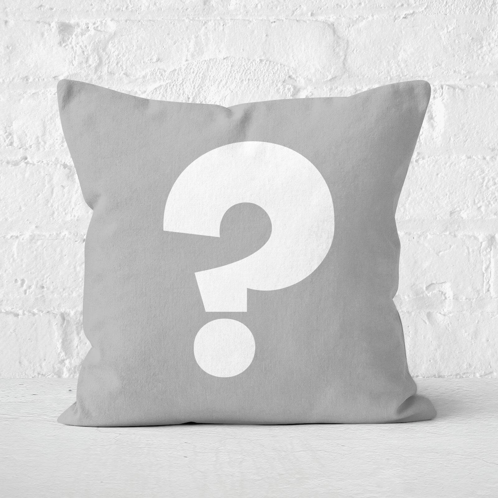 Grey ? Square Cushion - 60x60cm - Soft Touch
