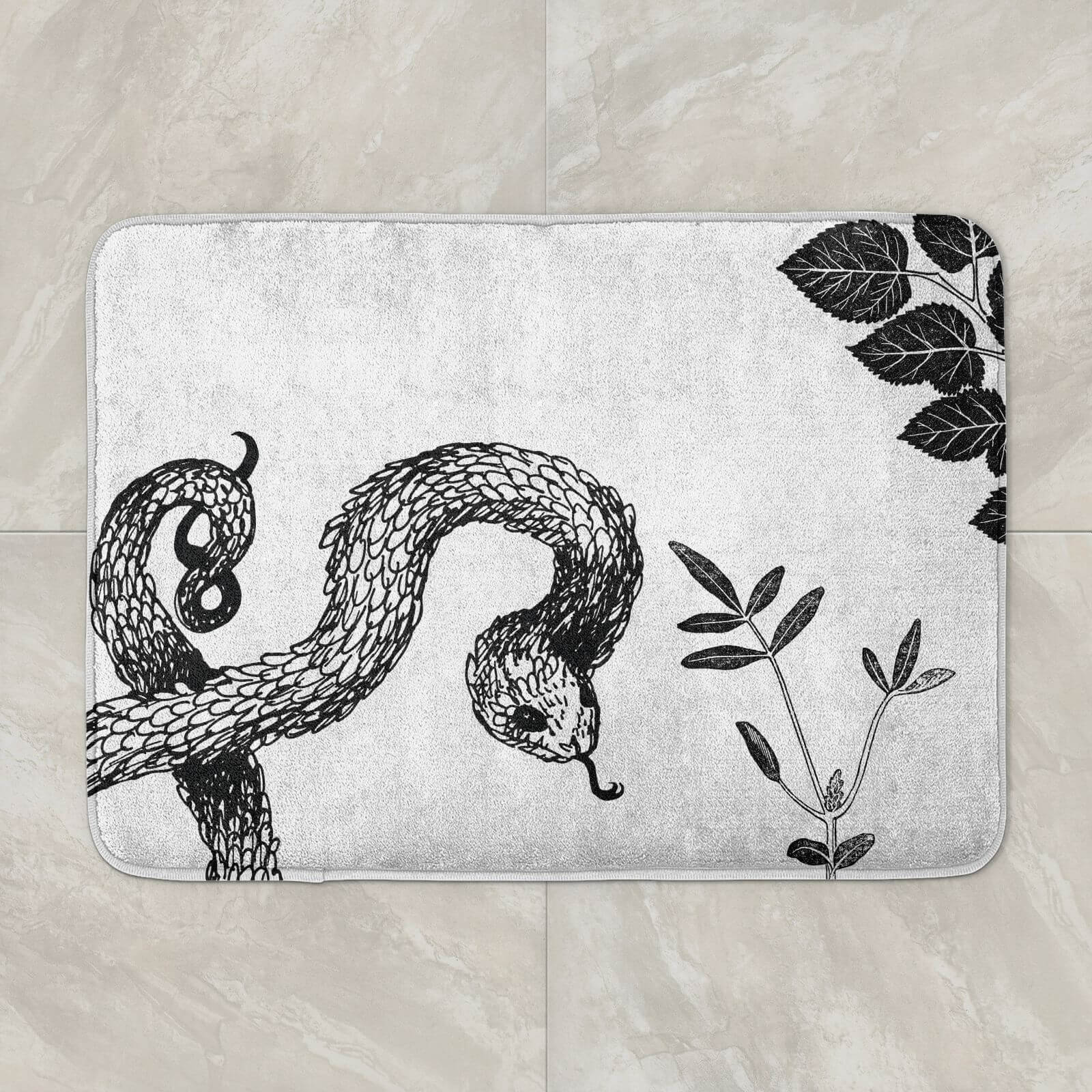 Snake And Botanicals Bath Mat