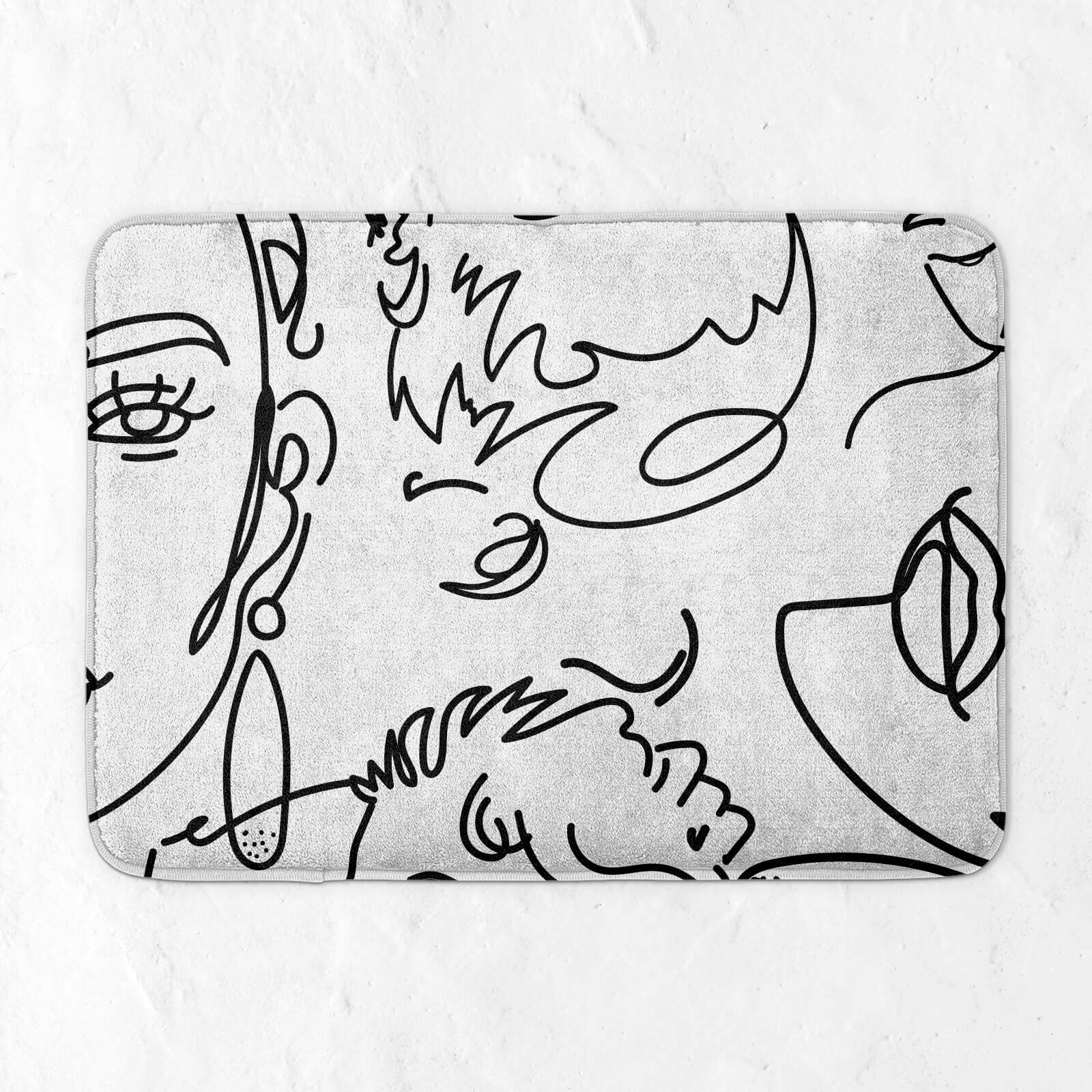 Line Drawing Bath Mat