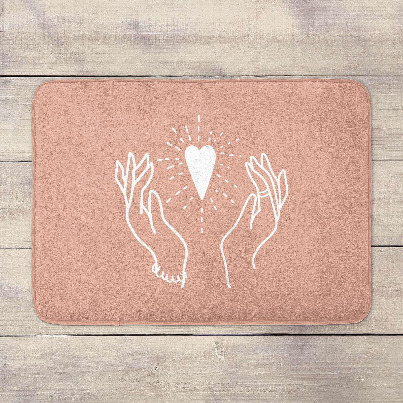 Hands And Heart Bath Mat