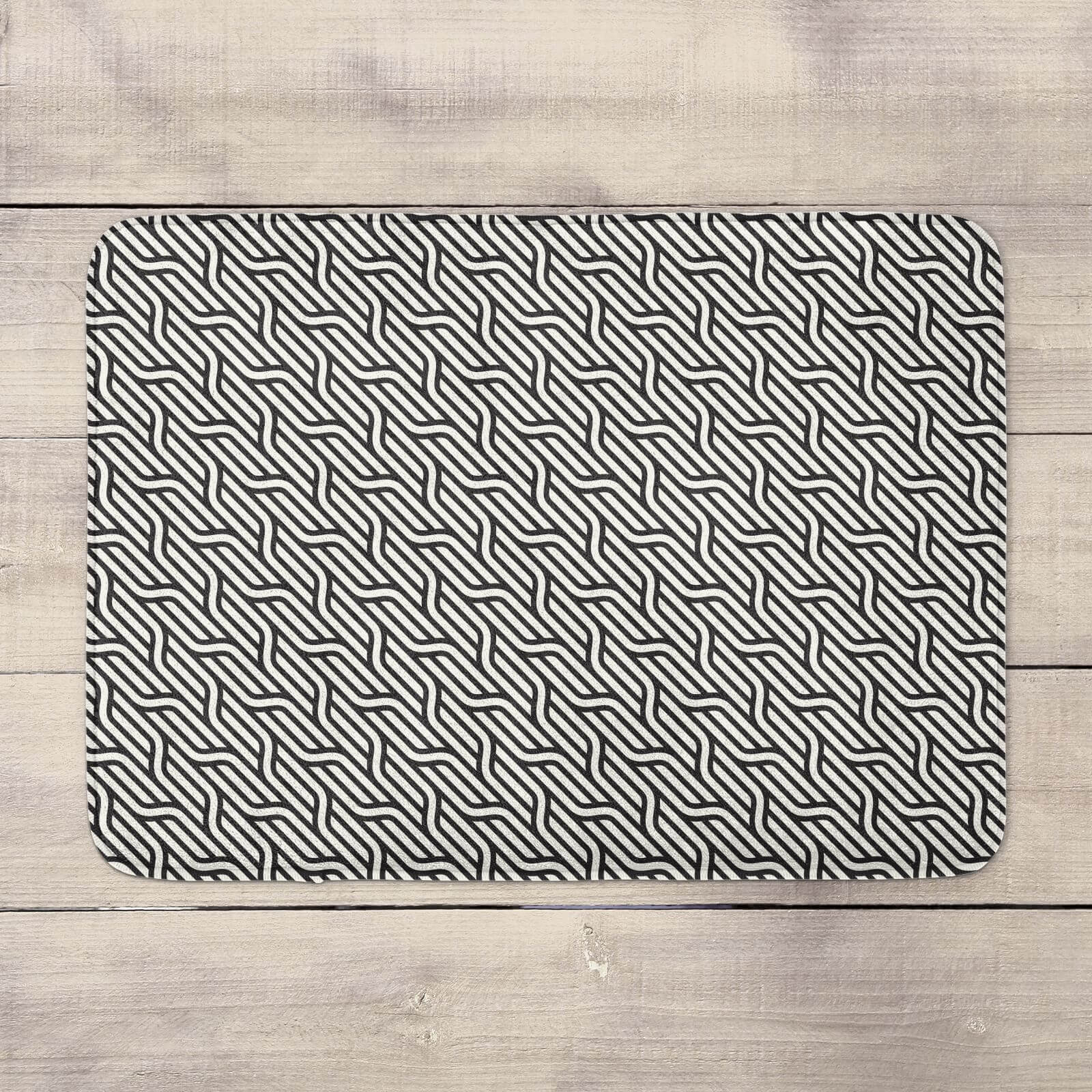 Geometric Pattern Bath Mat