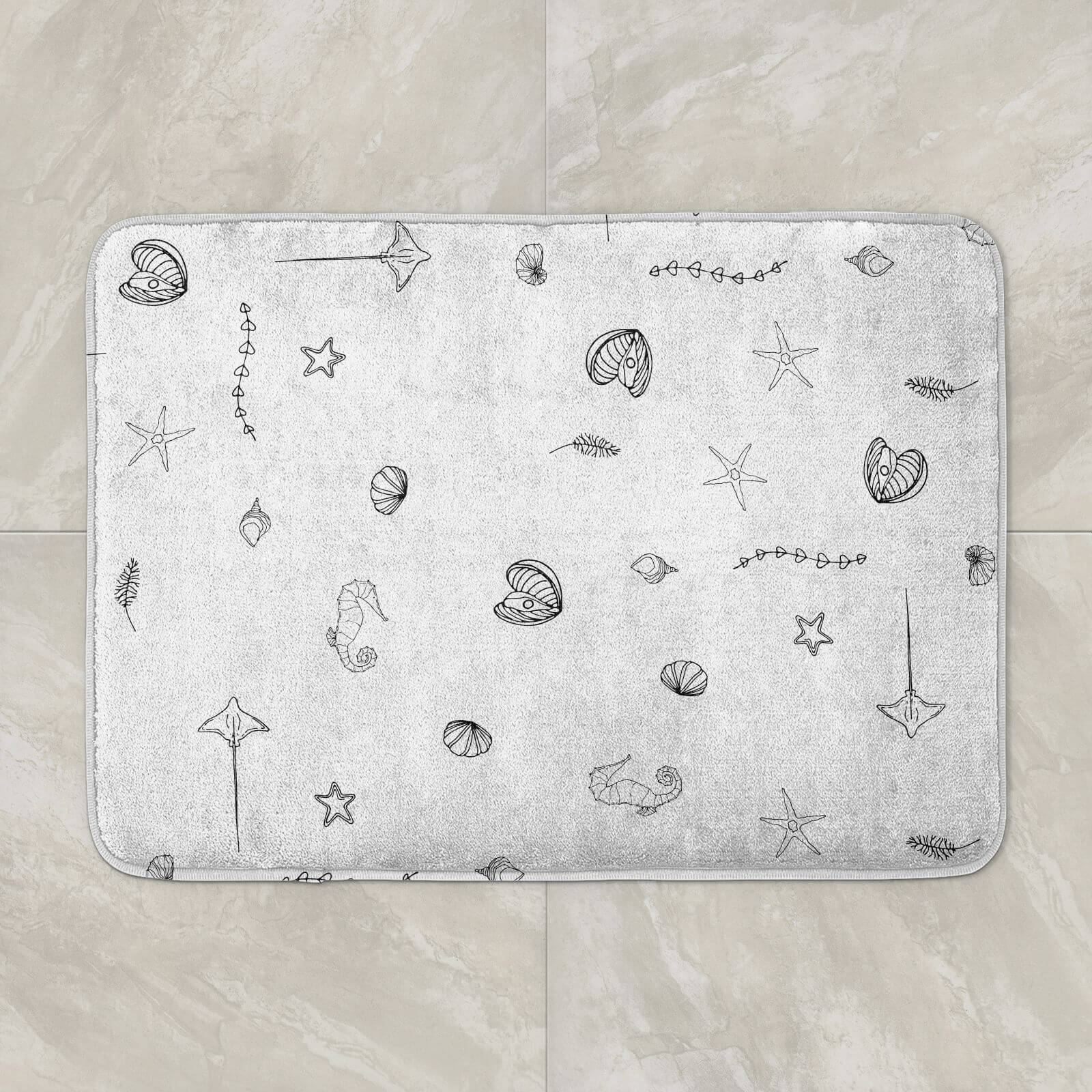 Nautical Pattern Bath Mat