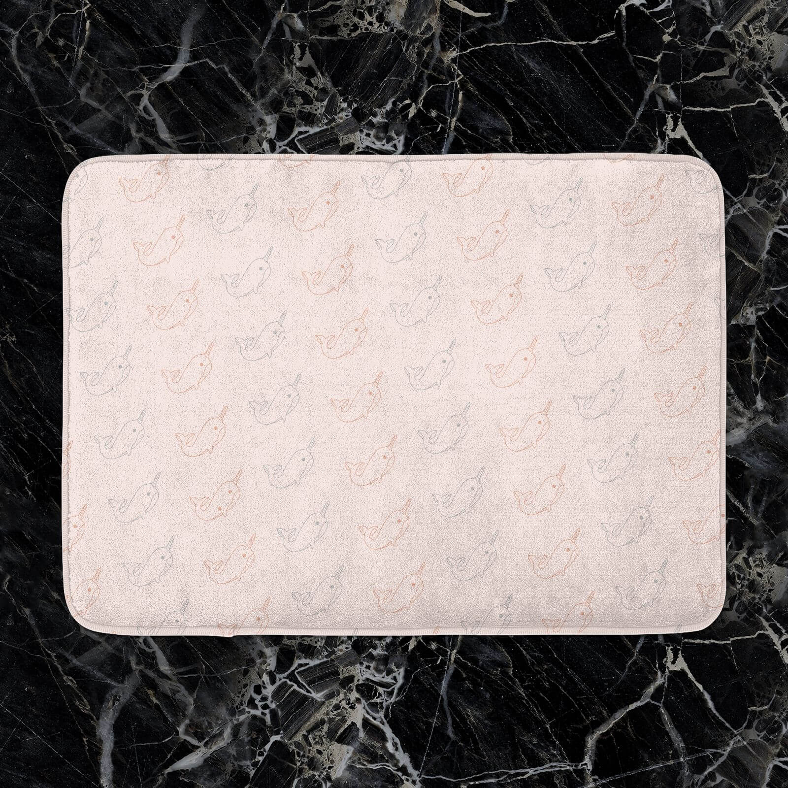 Narwhal Pattern Bath Mat