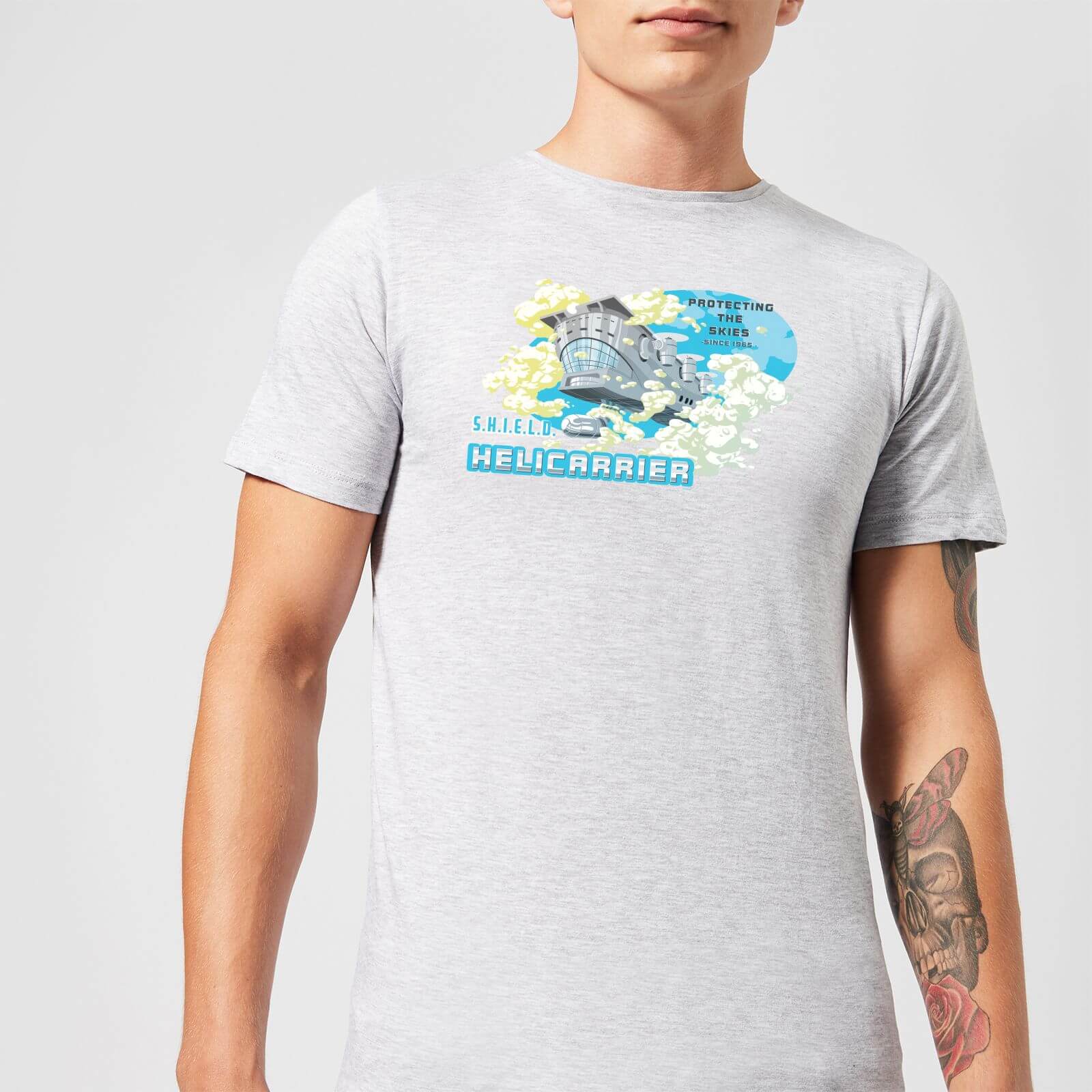 

Marvel S.H.I.E.L.D. Helicarrier Mobile HQ Men's T-Shirt - Grey - S - Gris