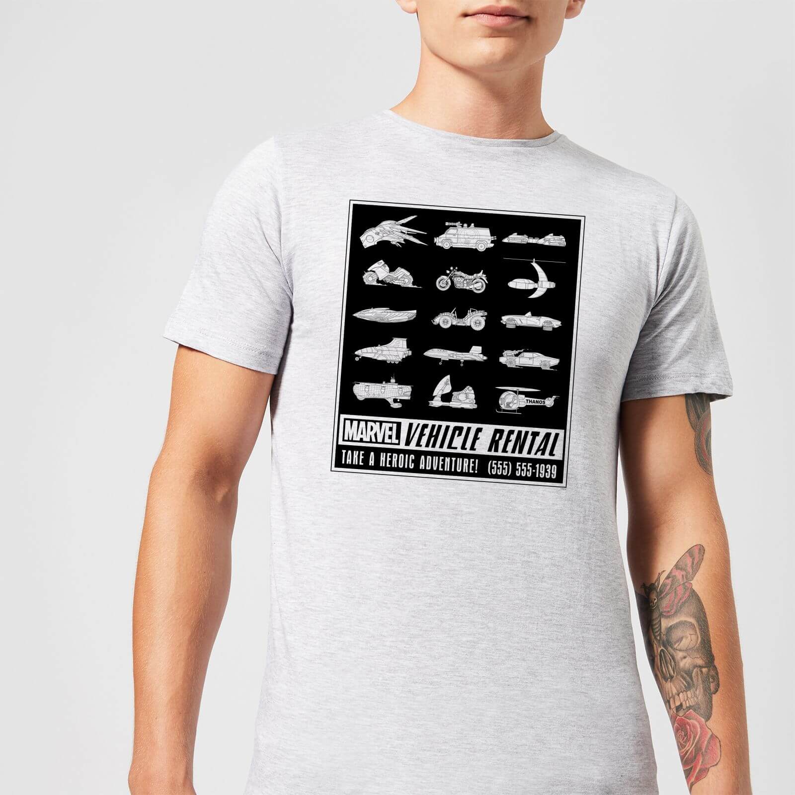 Marvel Vehicle Rentals Mono Men's T-Shirt - Grey - S