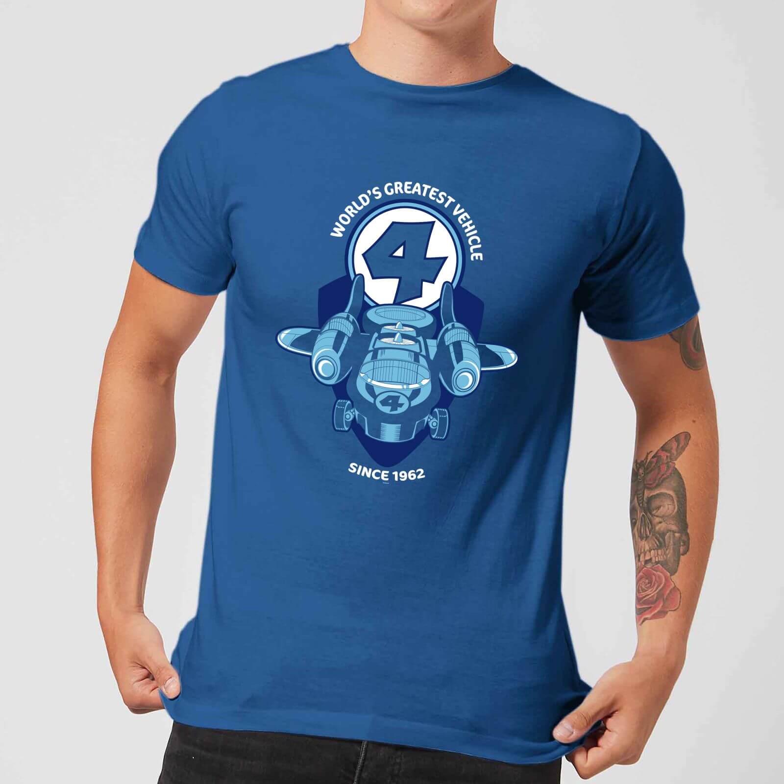 

Marvel Fantastic Four Fantasticar Men's T-Shirt - Royal Blue - XXL