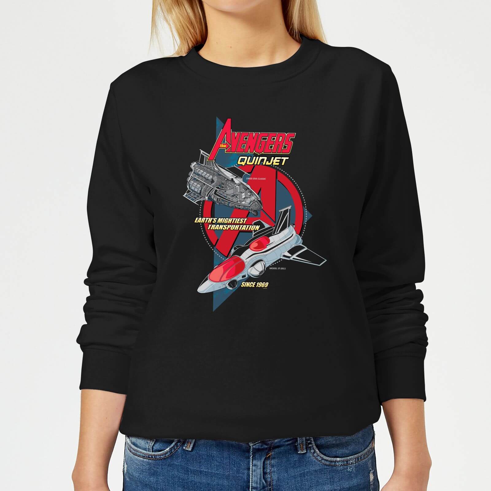 Marvel The Avengers Quinjet Women's Sweatshirt - Black - XL