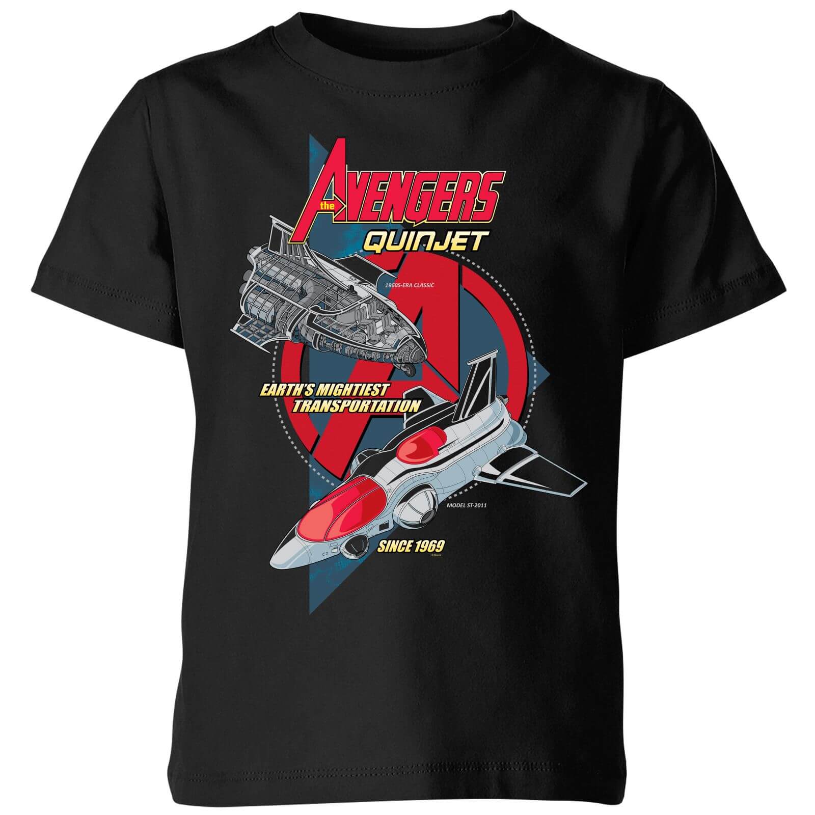 

T-Shirt Marvel The Avengers Quinjet - Nero - Bambini - 3-4 Anni