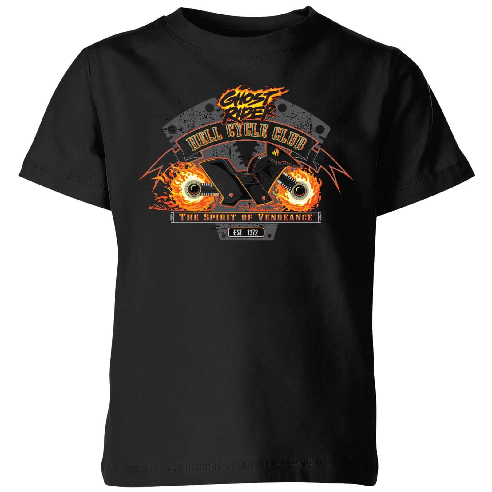 

Marvel Ghost Rider Hell Cycle Club Kids' T-Shirt - Black - 11-12 ans - Noir