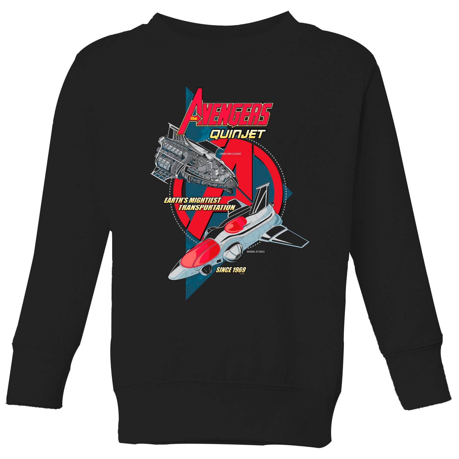 Marvel The Avengers Quinjet Kids' Sweatshirt - Black - 7-8 Jahre - Schwarz