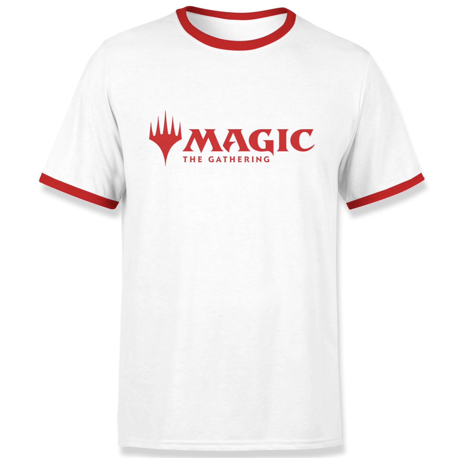 Magic The Gathering Logo Men's Ringer - White/Red - XL