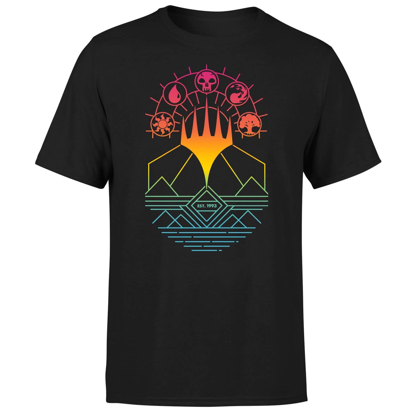 Magic The Gathering Colour Linework Design Men's T-Shirt - Black - S