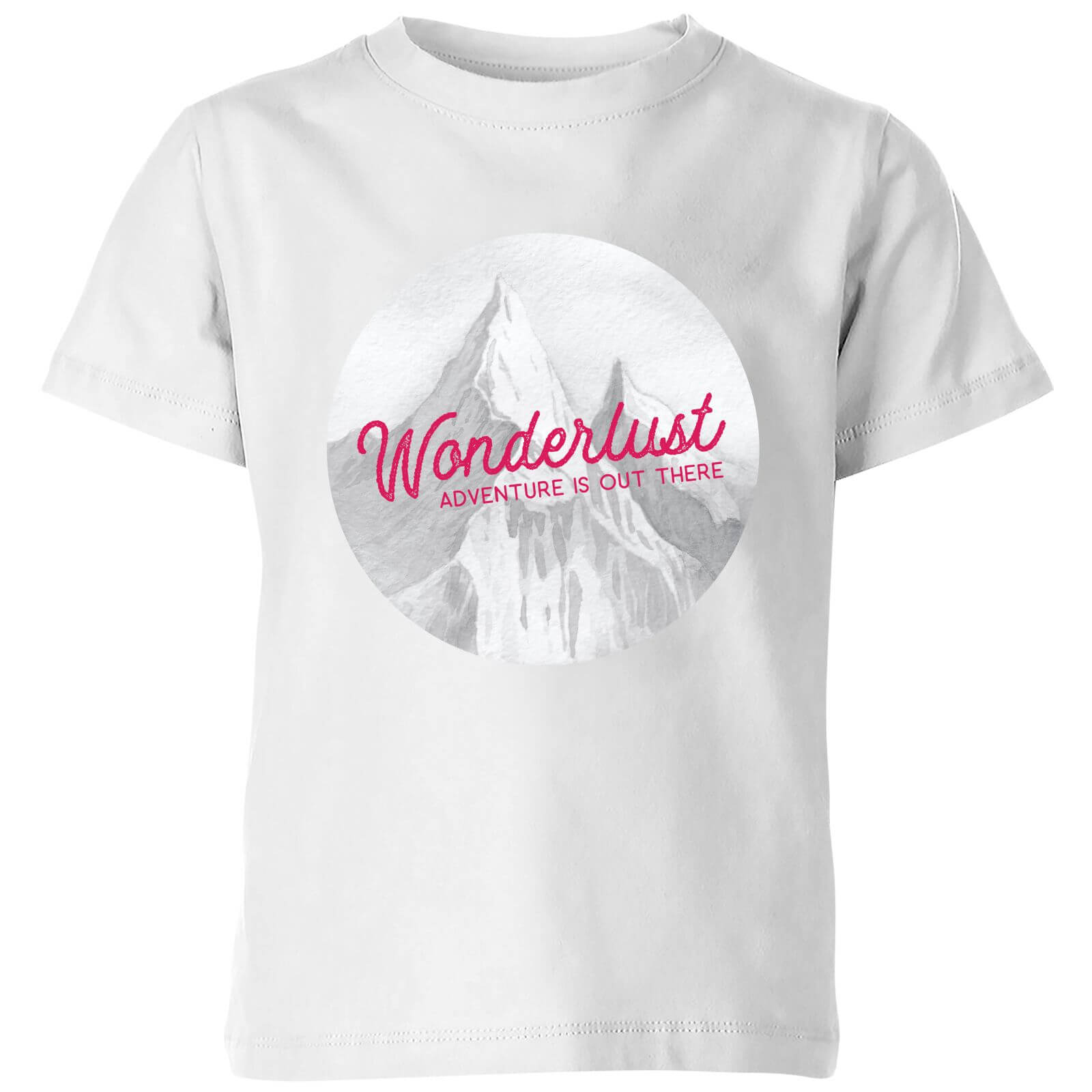 Mountain Wonderlust Adventure Is Out There Kids' T-Shirt - White - 3-4 Years - White