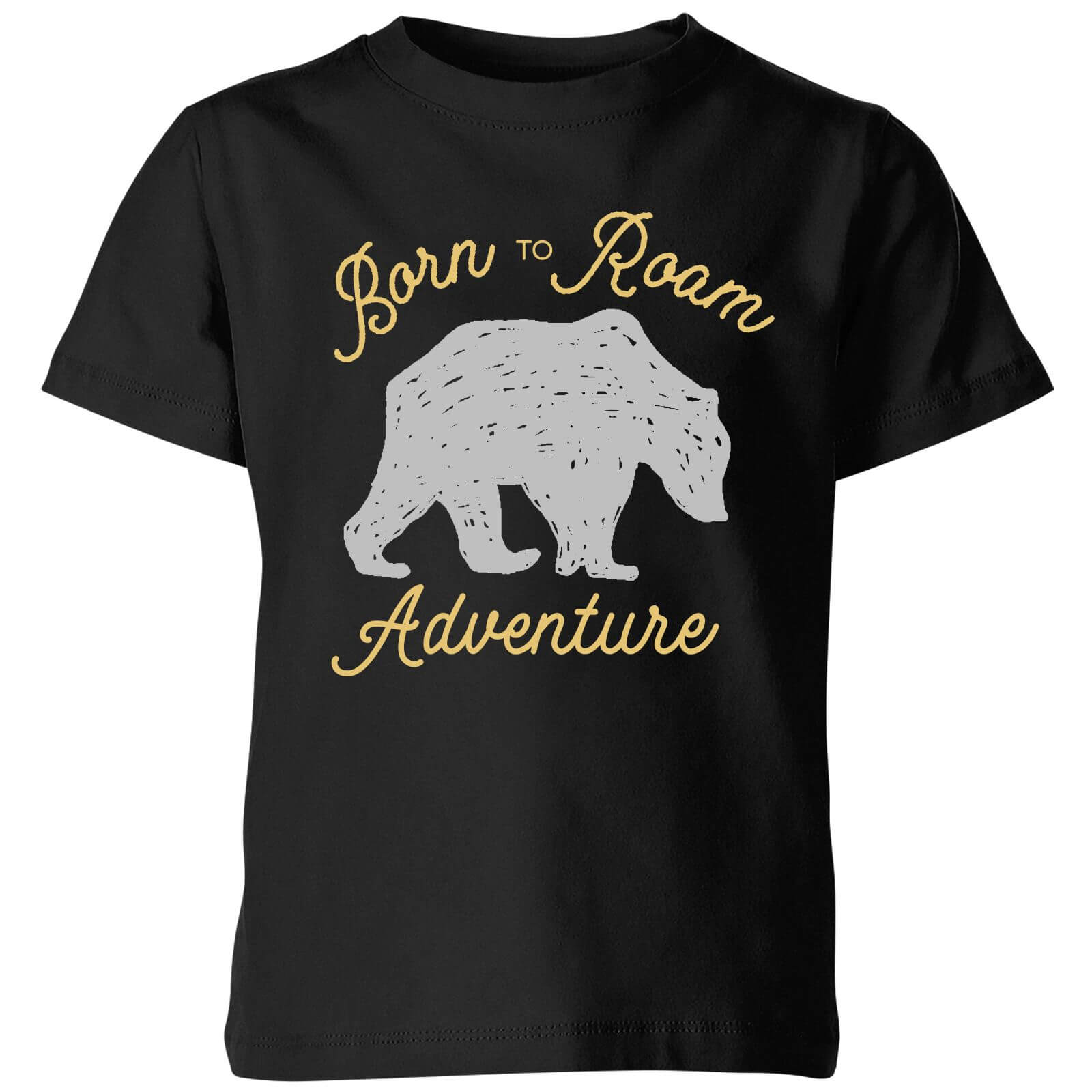 Adventure Born To Roam Kids' T-Shirt - Black - 3-4 Years - Black