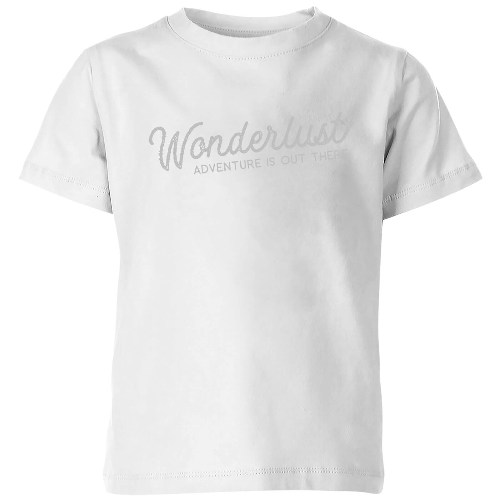 Wonderlust Adventure Is Out There Text Kids' T-Shirt - White - 11-12 Years - White