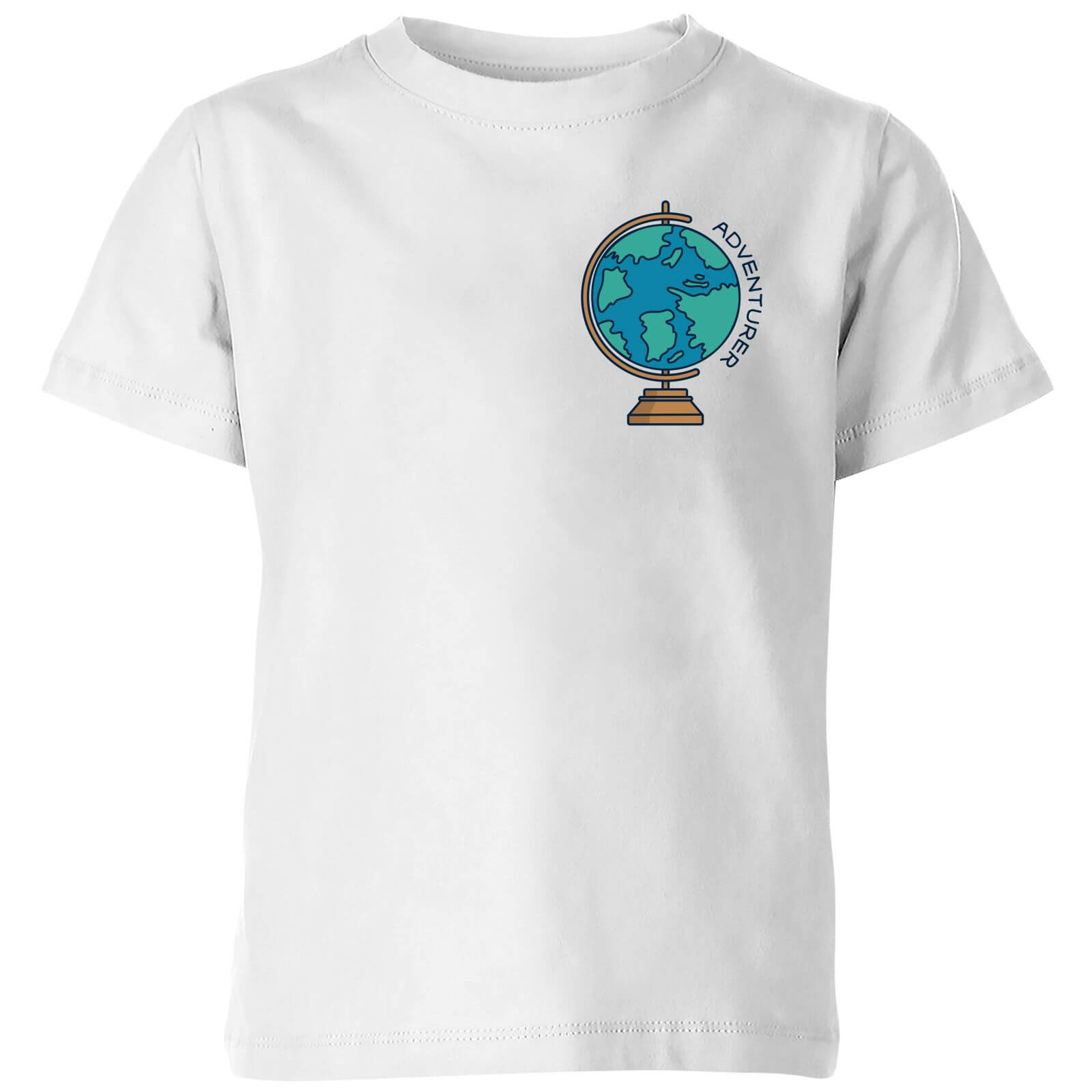Globe Adventurer Pocket Print Kids' T-Shirt - White - 3-4 Years - White