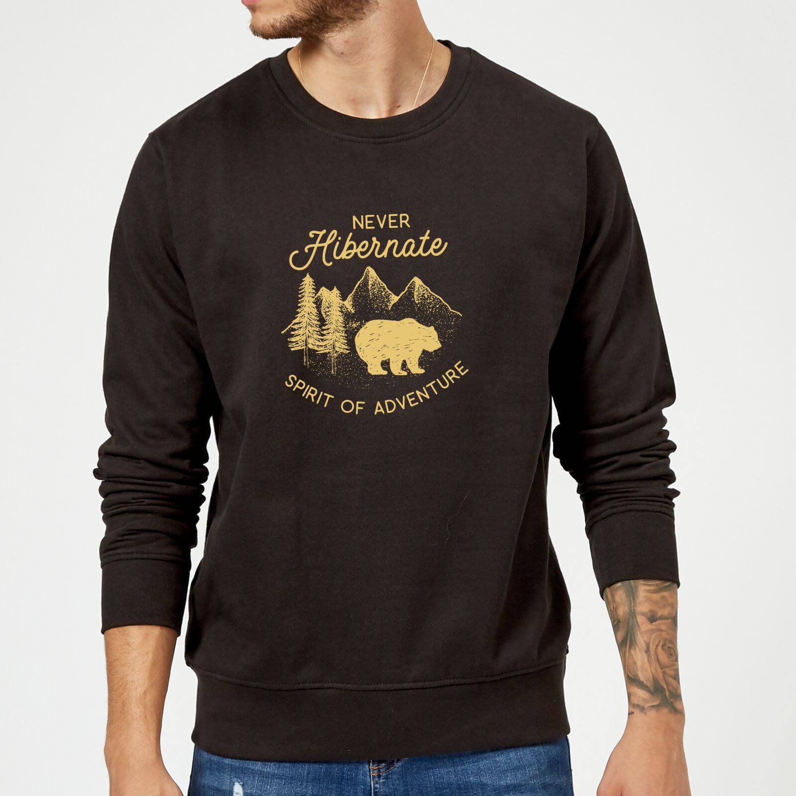 Never Hibernate Spirit Of Adventure Sweatshirt - Black - 5XL - Noir