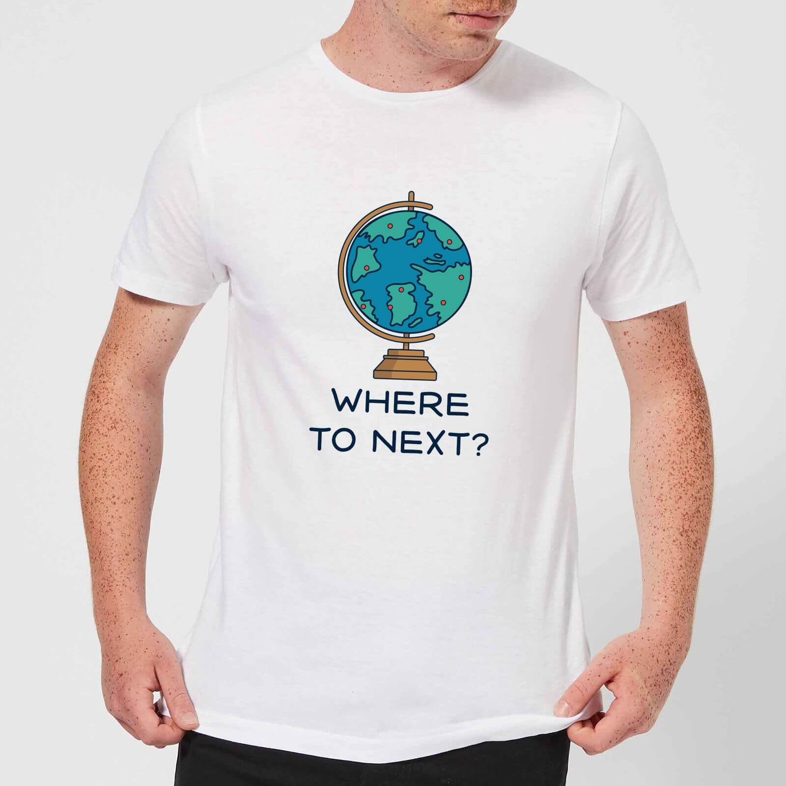 Globe Where To Next? Men's T-Shirt - White - M - White