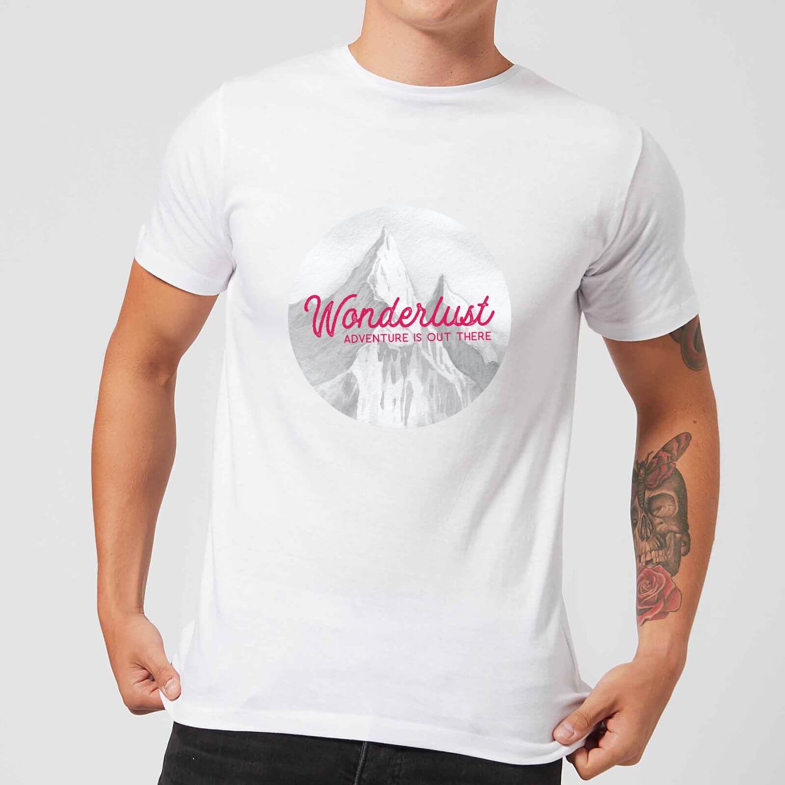 Mountain Wonderlust Adventure Is Out There Men's T-Shirt - White - S - White