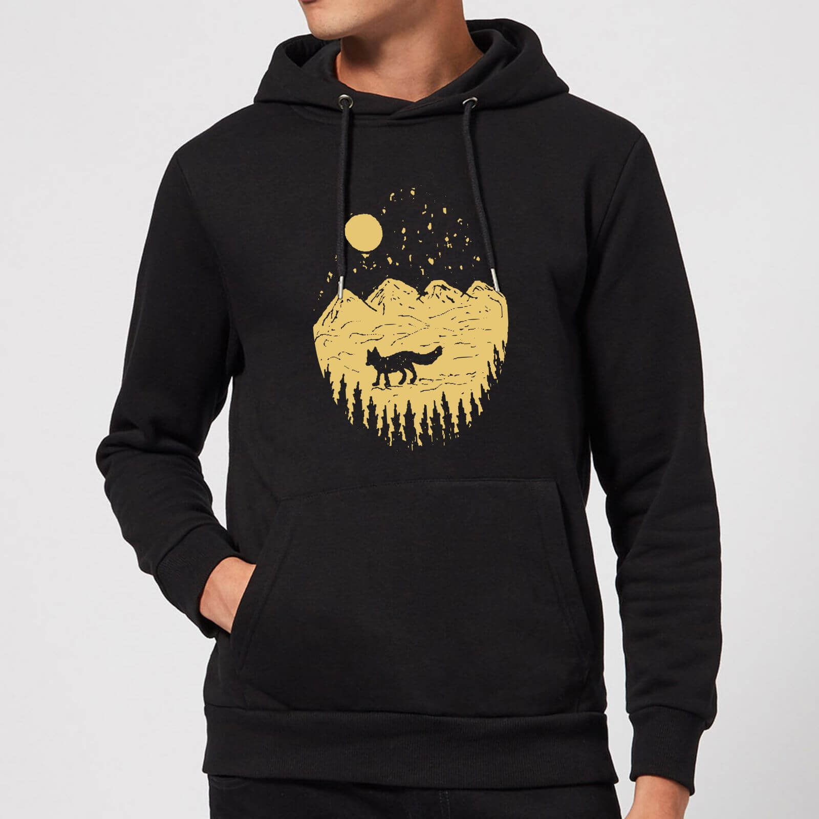 Moonlight Fox Adventure Hoodie - Black - L - Black