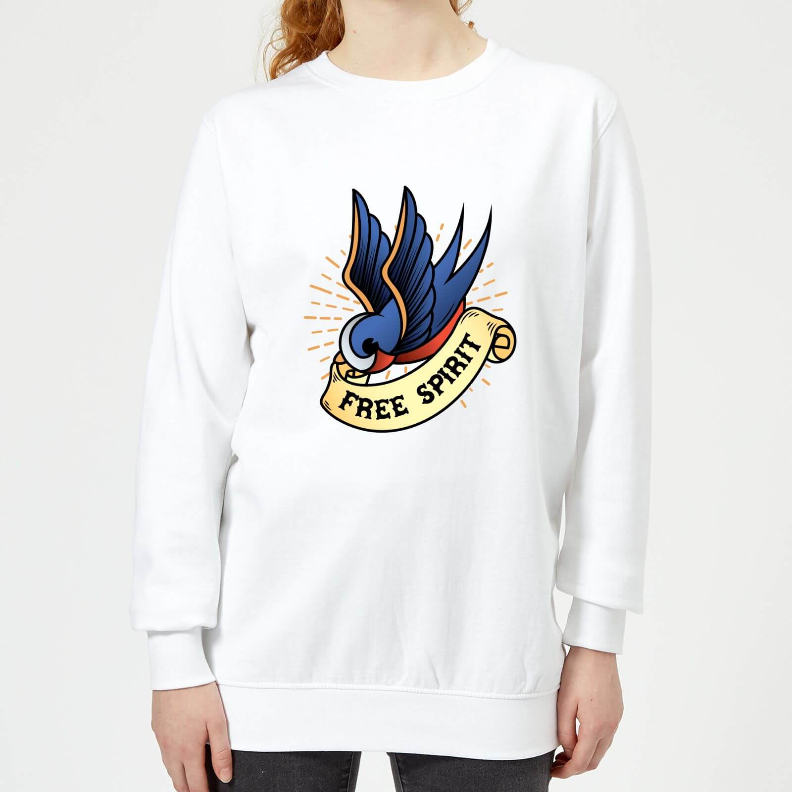 Swallow Free Spirit Women's Sweatshirt - White - XS - White