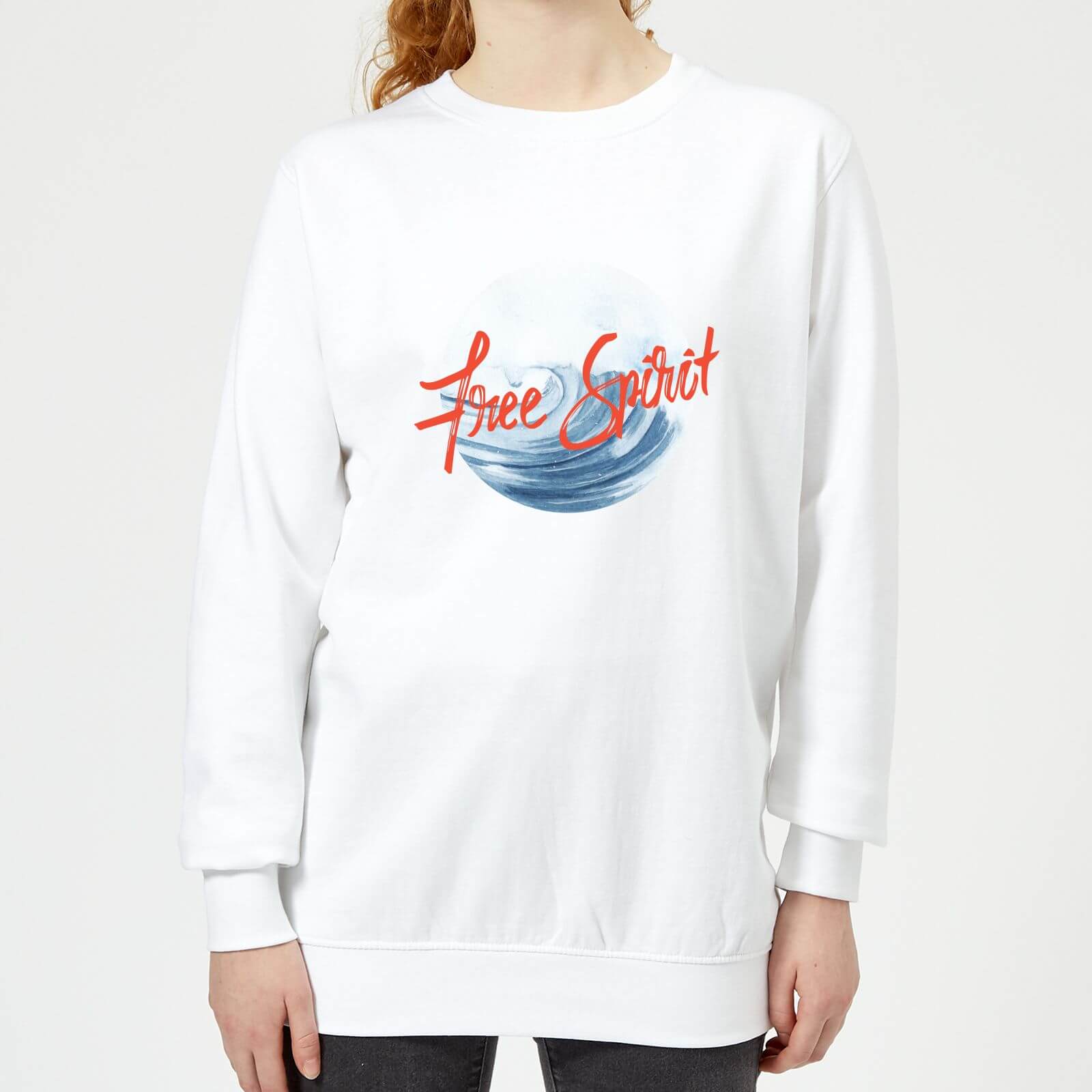 Free Spirit Tidal Wave Women's Sweatshirt - White - XS - White